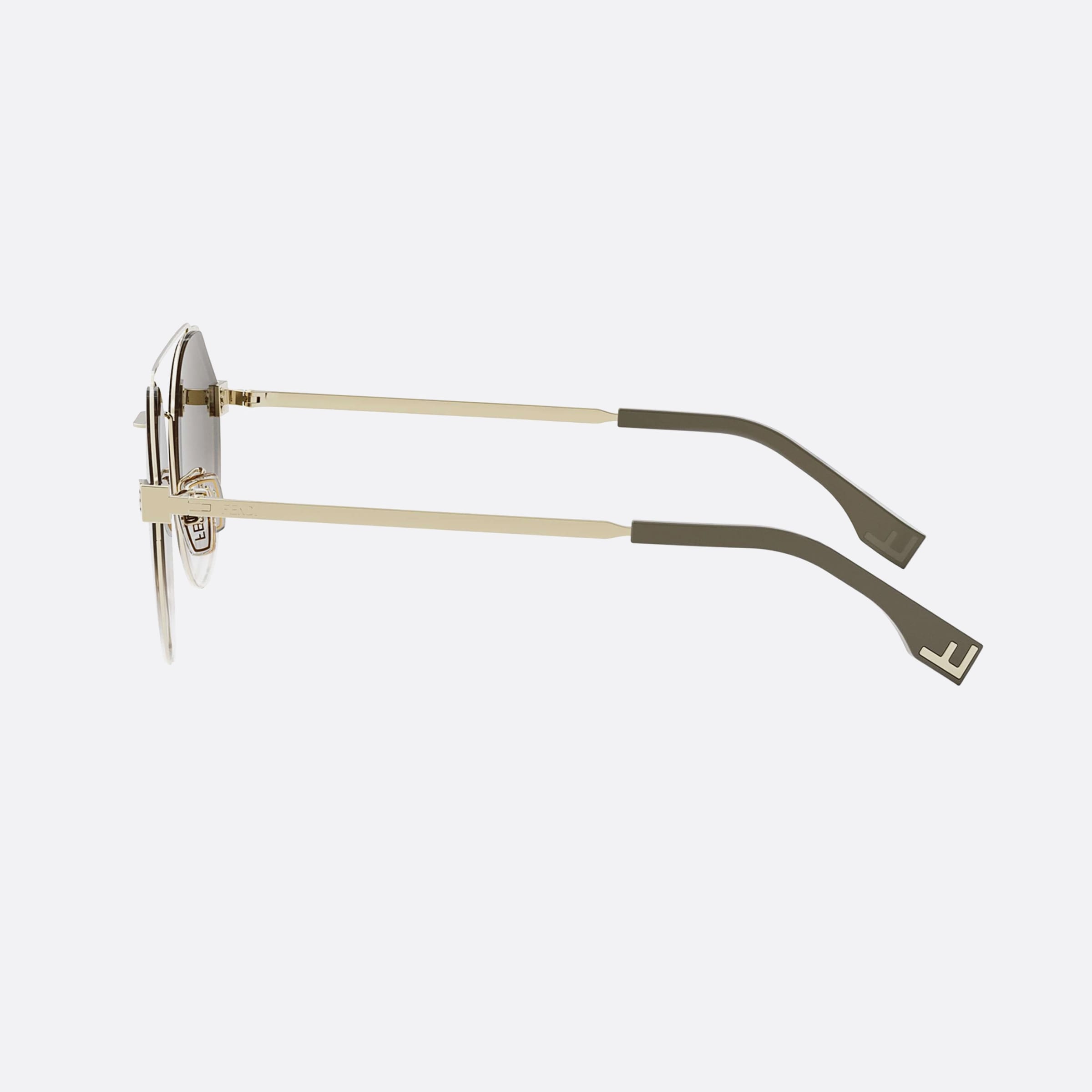 Fendi 55mm Sky Fe40060u 32f Gold Men Sunglasses - Detail View