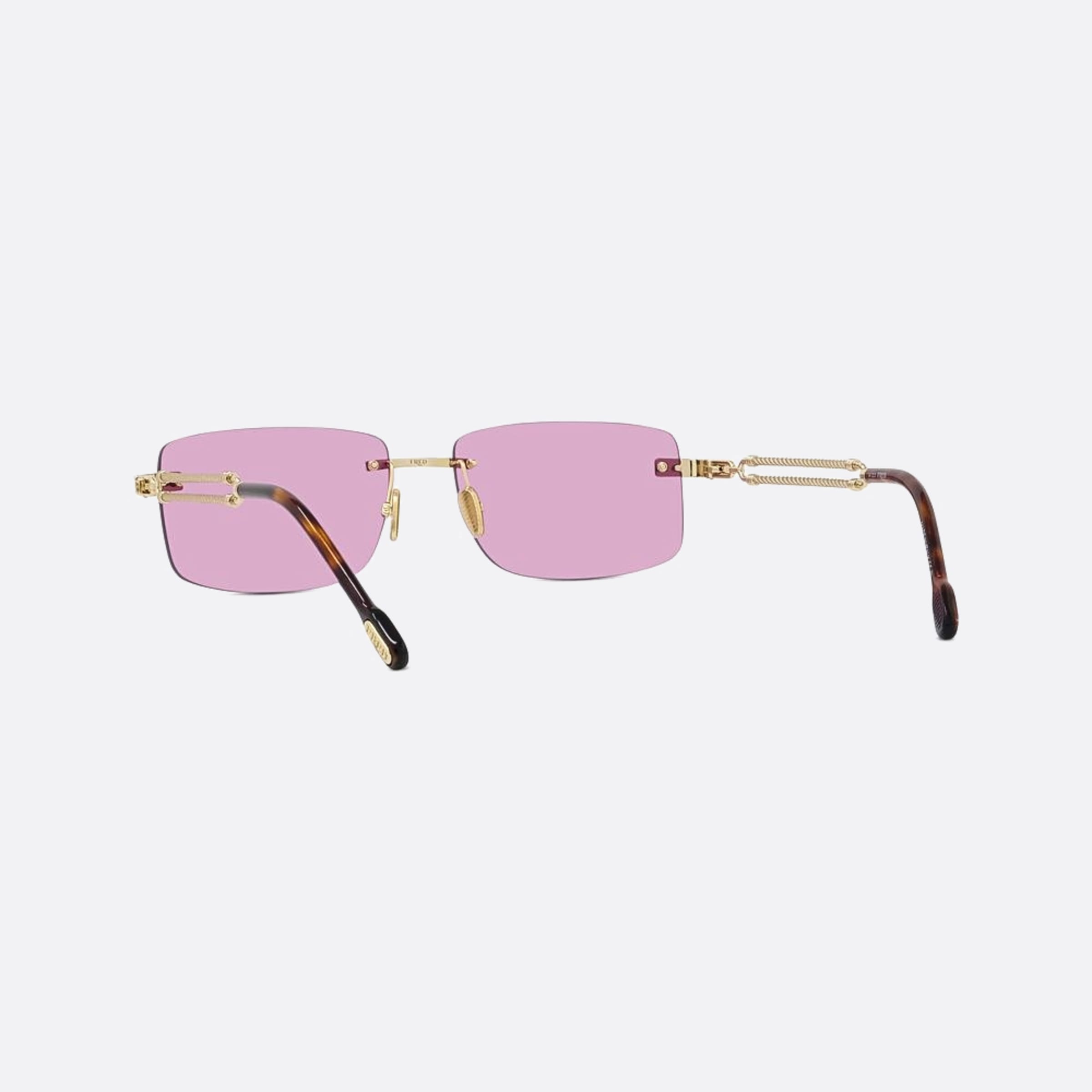 Fred 58mm Double Cable 30y Gold Rectangle Men Sunglasses - Lifestyle Shot
