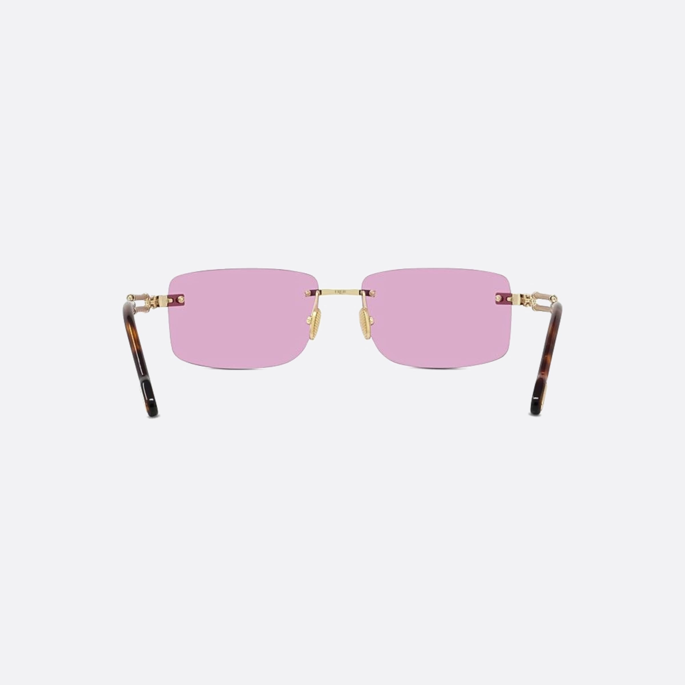 Fred 58mm Double Cable 30y Gold Rectangle Men Sunglasses - Additional Angle