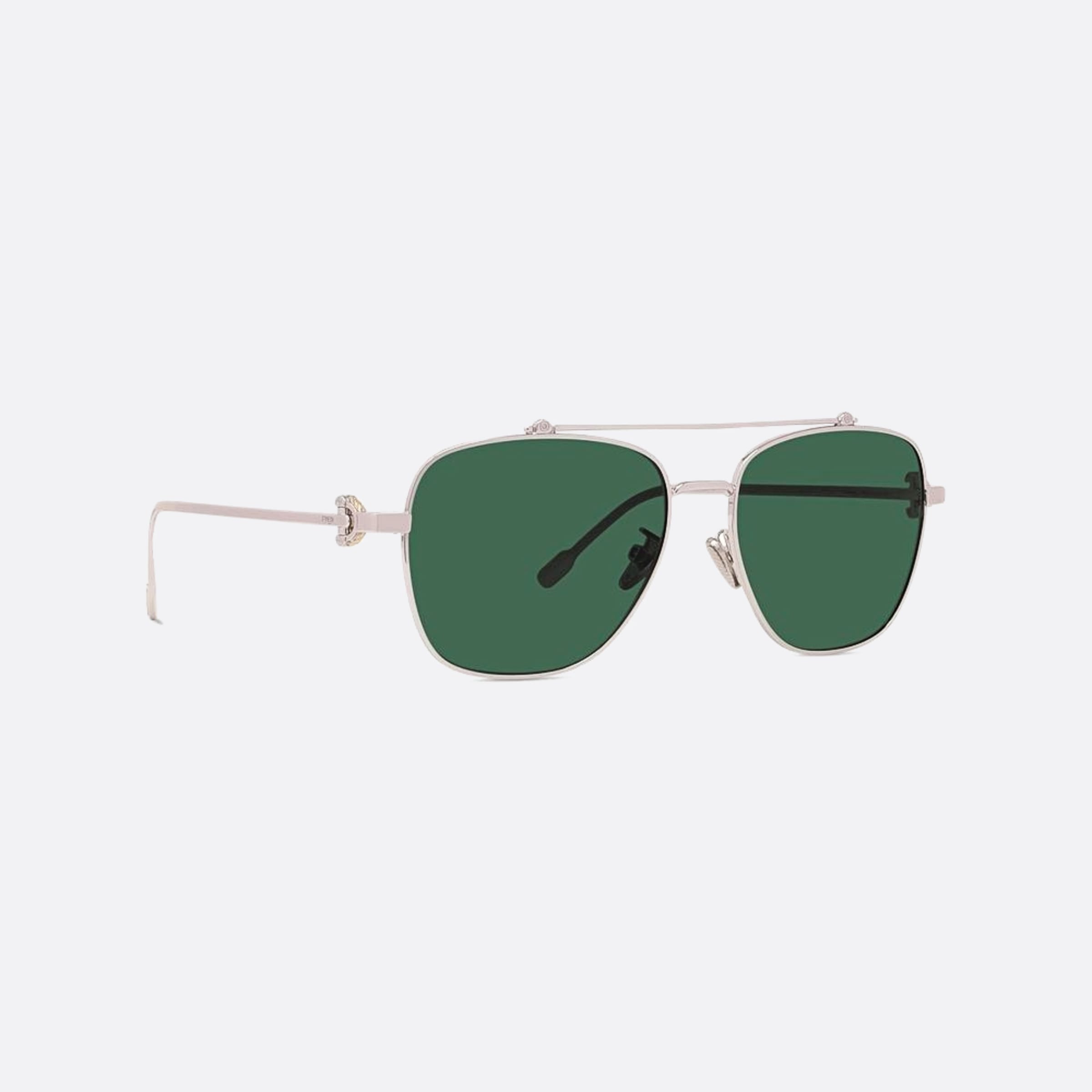 Fred 56mm Winch 16r Silver Squared Men Sunglasses - Additional Angle