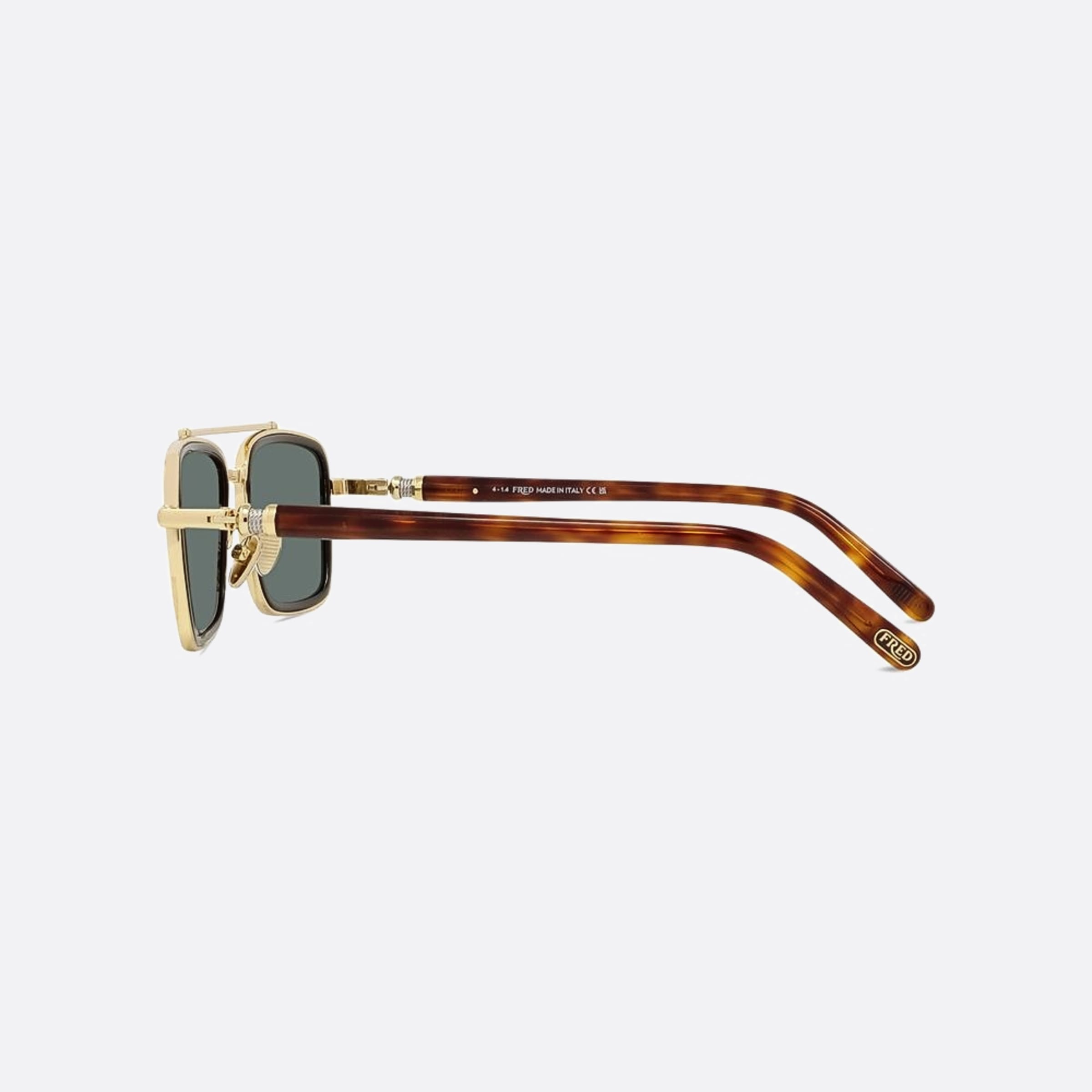 Fred 55mm Winch 30n Yellow Rectangle Men Sunglasses - Detail View