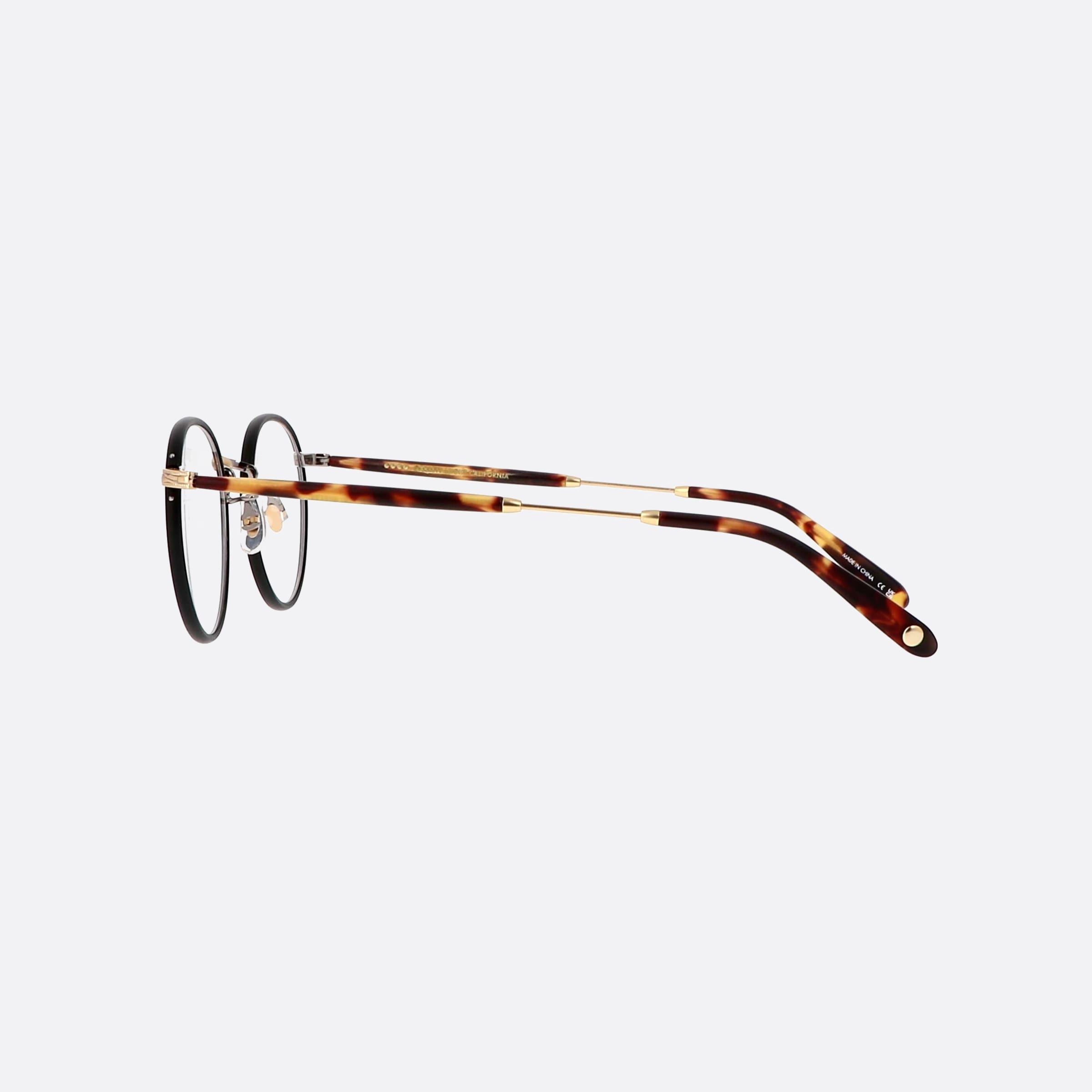 Garrett 49mm Leight Mbk Mst Black Round Women Eyeglasses - Detail View