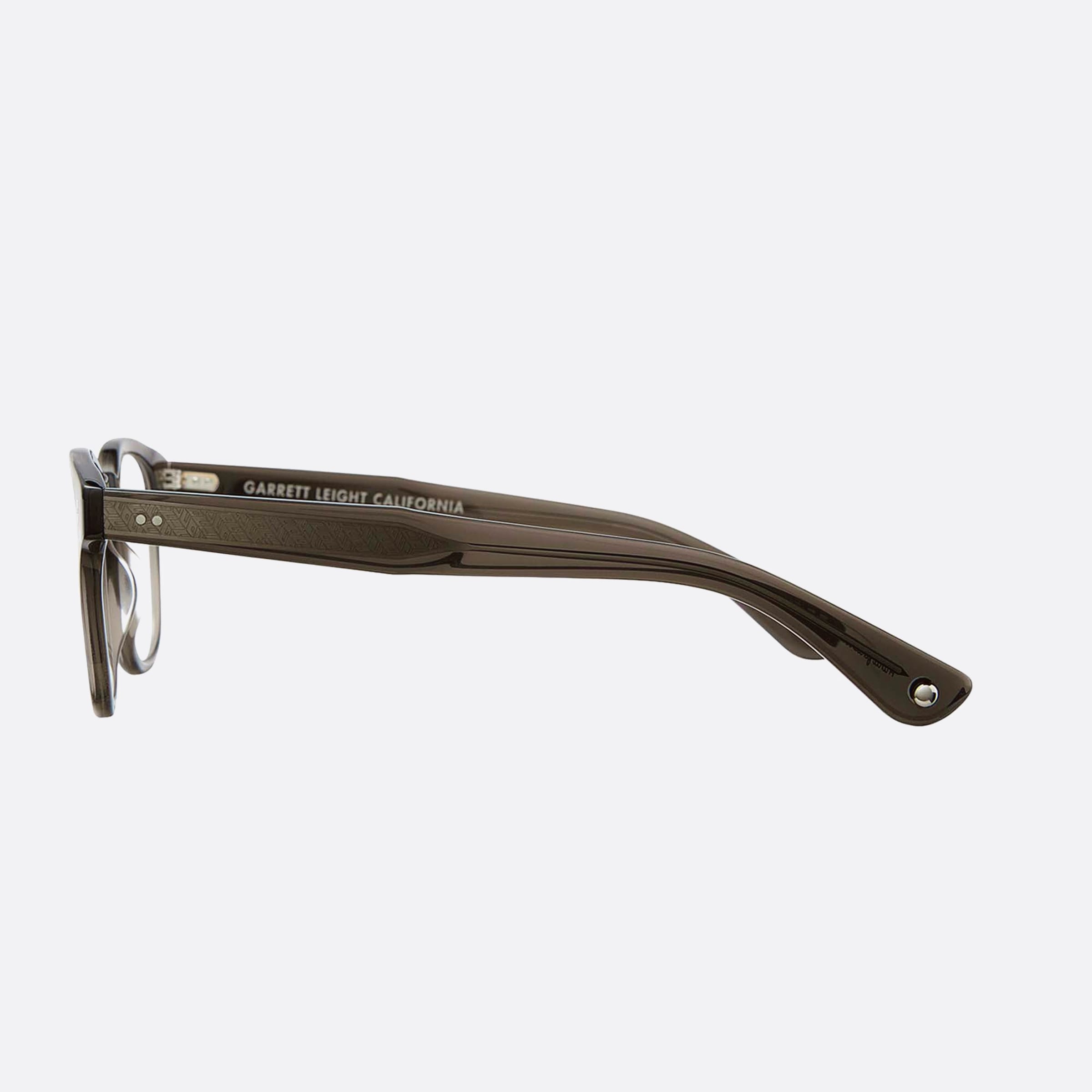 Garrett 47mm Leight Ace Blgl Black Squared Unisex Eyeglasses - Detail View