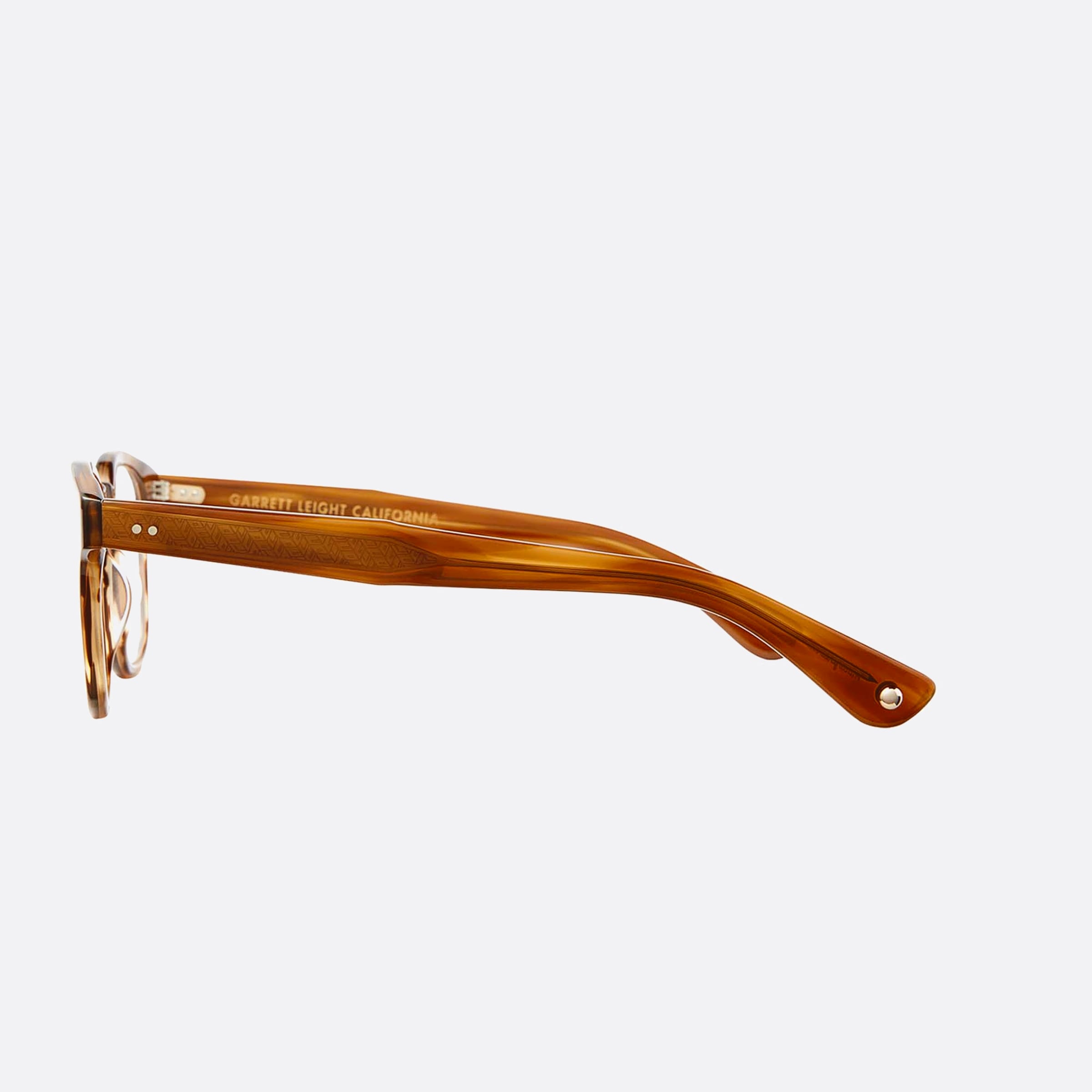 Garrett 47mm Leight Ace Havana Squared Unisex Eyeglasses - Detail View