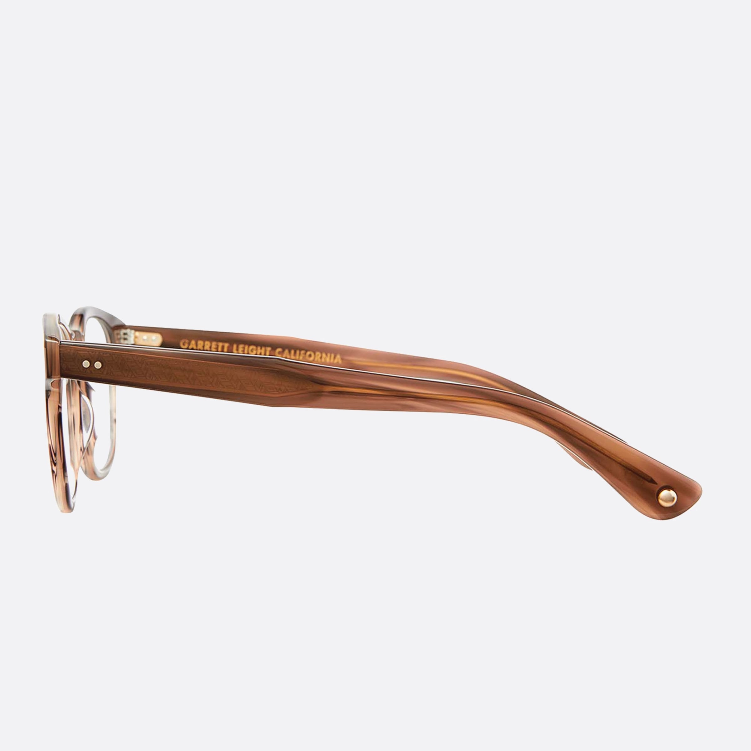 Garrett 47mm Leight Ace Sqt Havana Squared Unisex Eyeglasses - Detail View