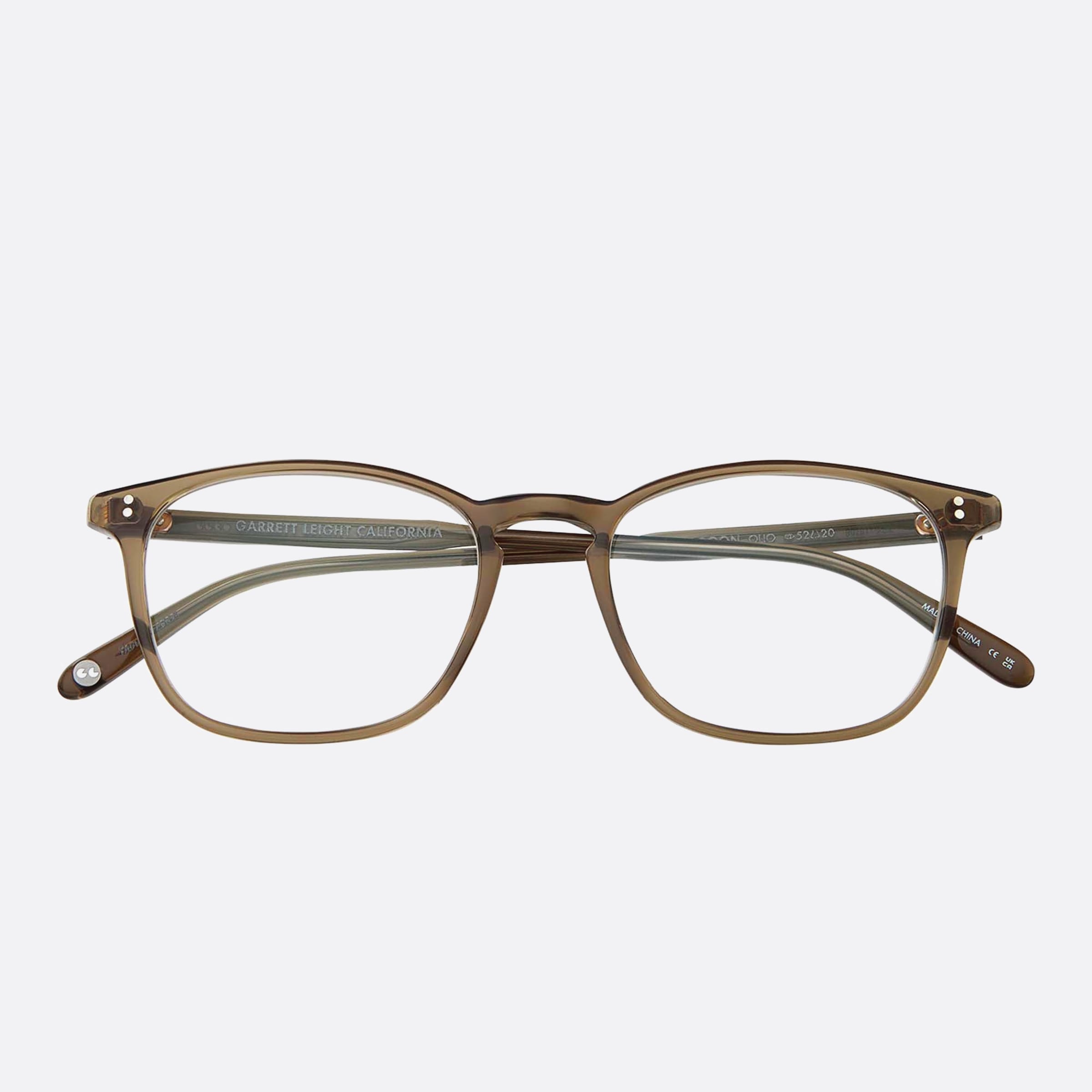 Garrett 48mm Leight Boon Olio Green Geometric Unisex Eyeglasses - Additional Angle