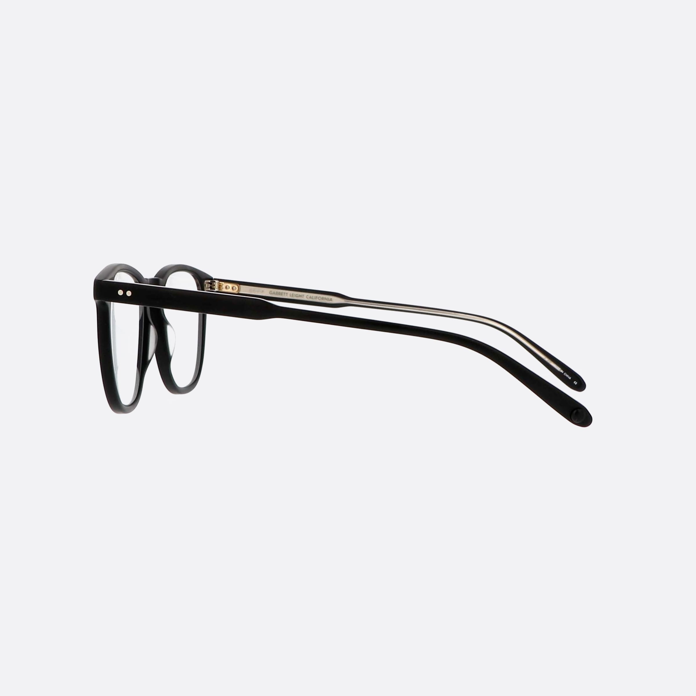 Garrett 47mm Leight Brooks Mbk Black Geometric Men Eyeglasses - Detail View