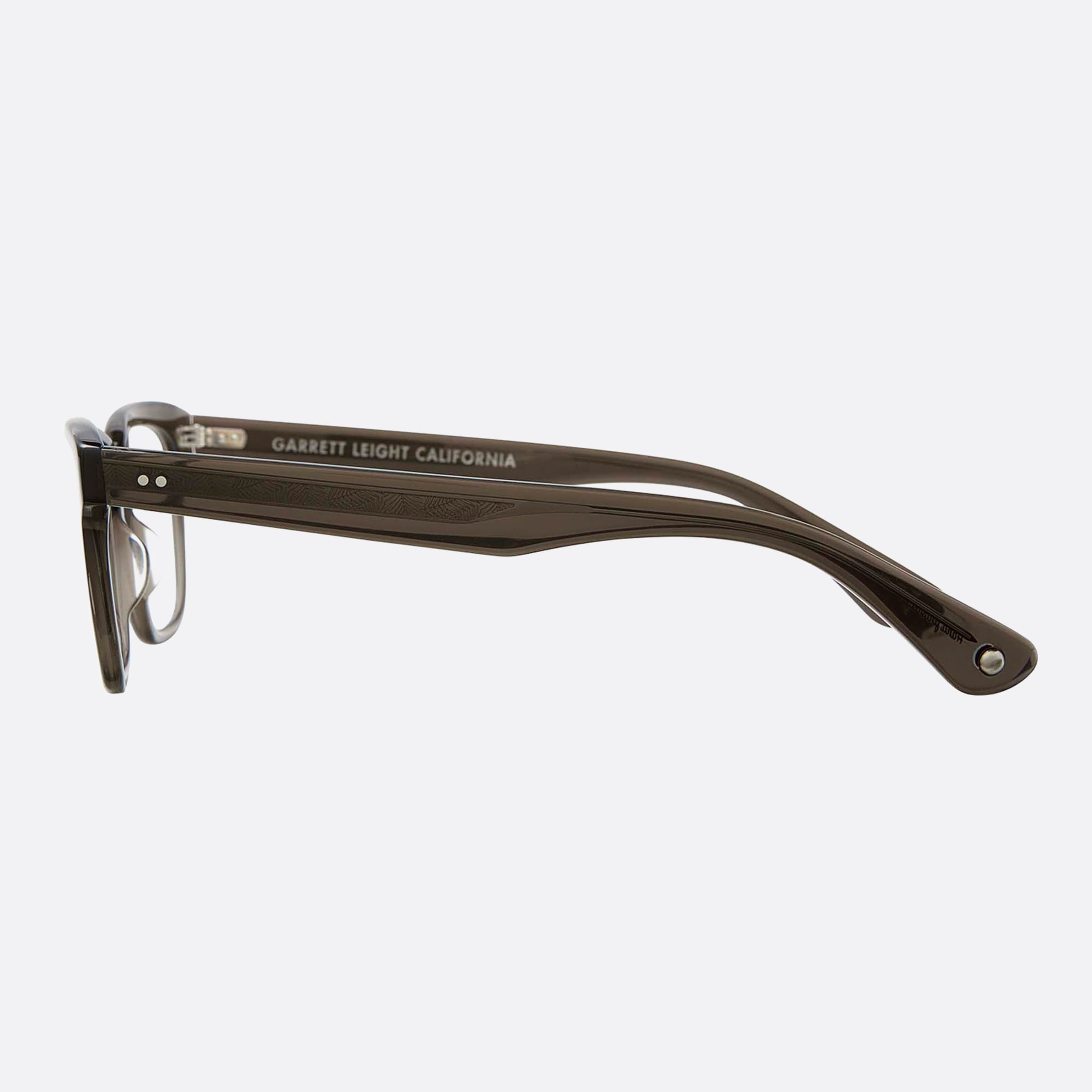 Garrett 49mm Leight Buchanan Blgl Black Squared Unisex Eyeglasses - Detail View