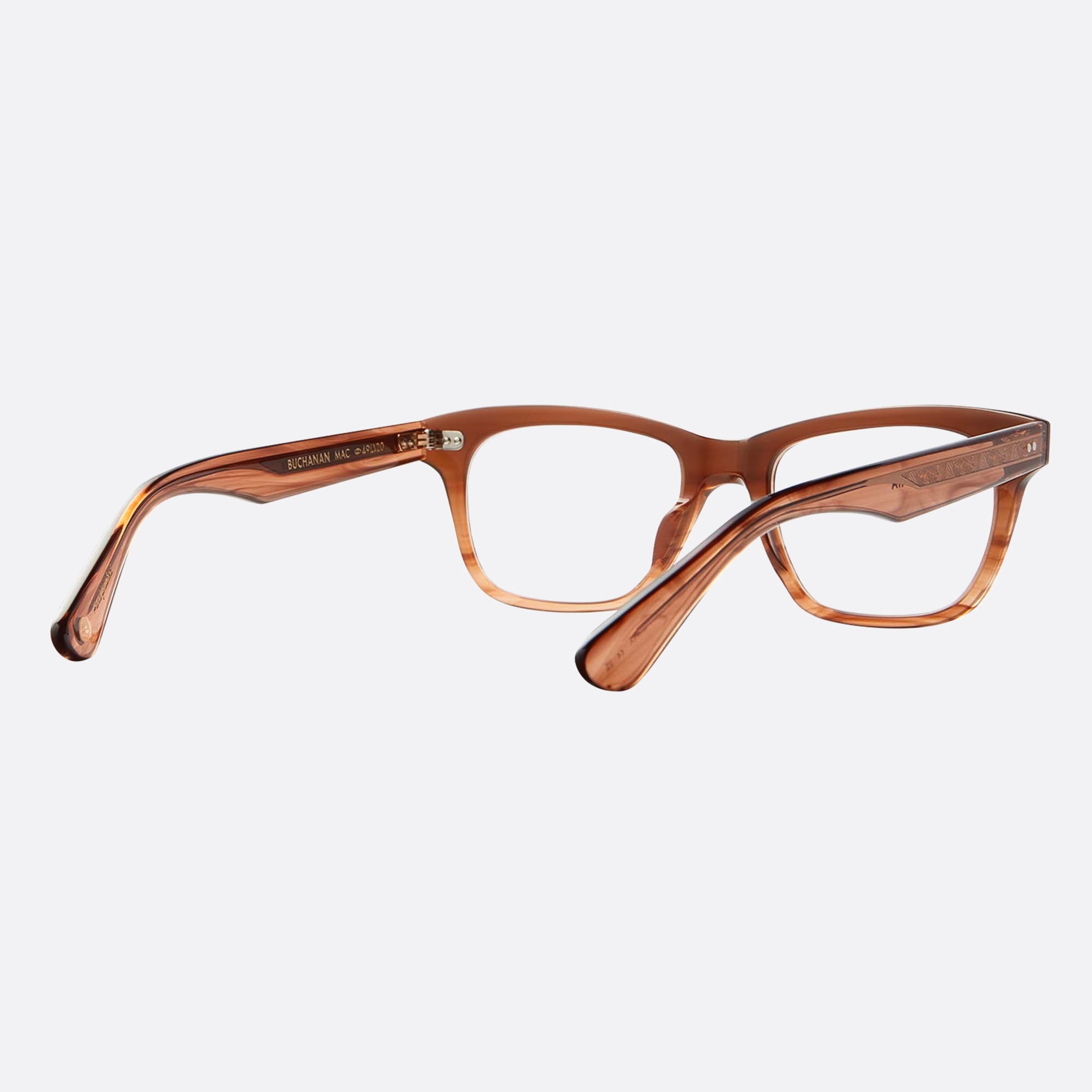 Garrett 49mm Leight Buchanan Mac Brown Squared Unisex Eyeglasses - Lifestyle Shot