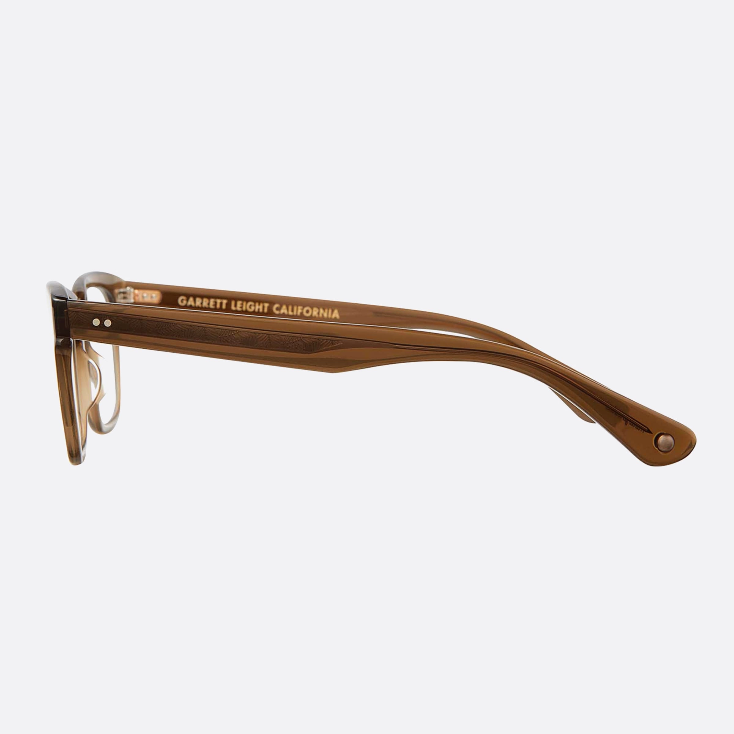 Garrett 49mm Leight Buchanan Olio Green Squared Unisex Eyeglasses - Detail View