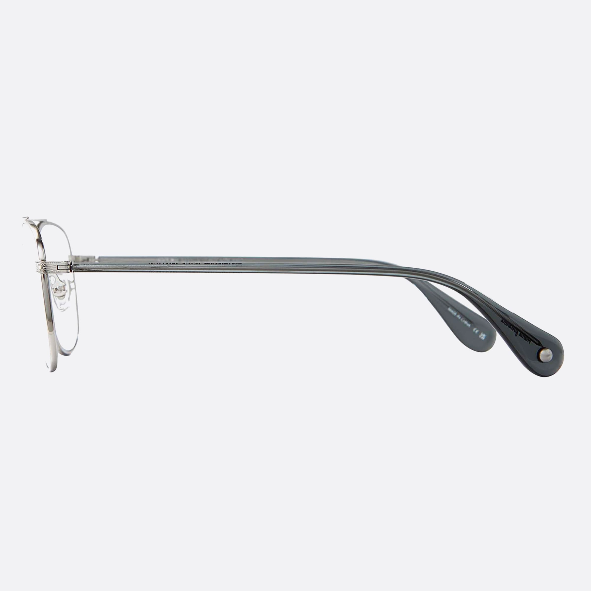 Garrett 51mm Leight Clubhouse Sgy Silver Pilot Unisex Eyeglasses - Detail View