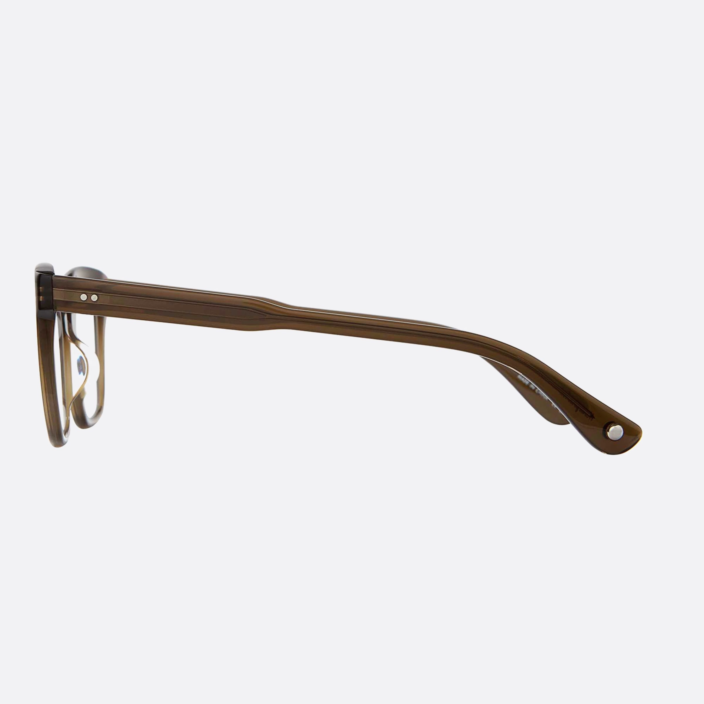 Garrett 48mm Leight Rey Olio Green Geometric Unisex Eyeglasses - Detail View