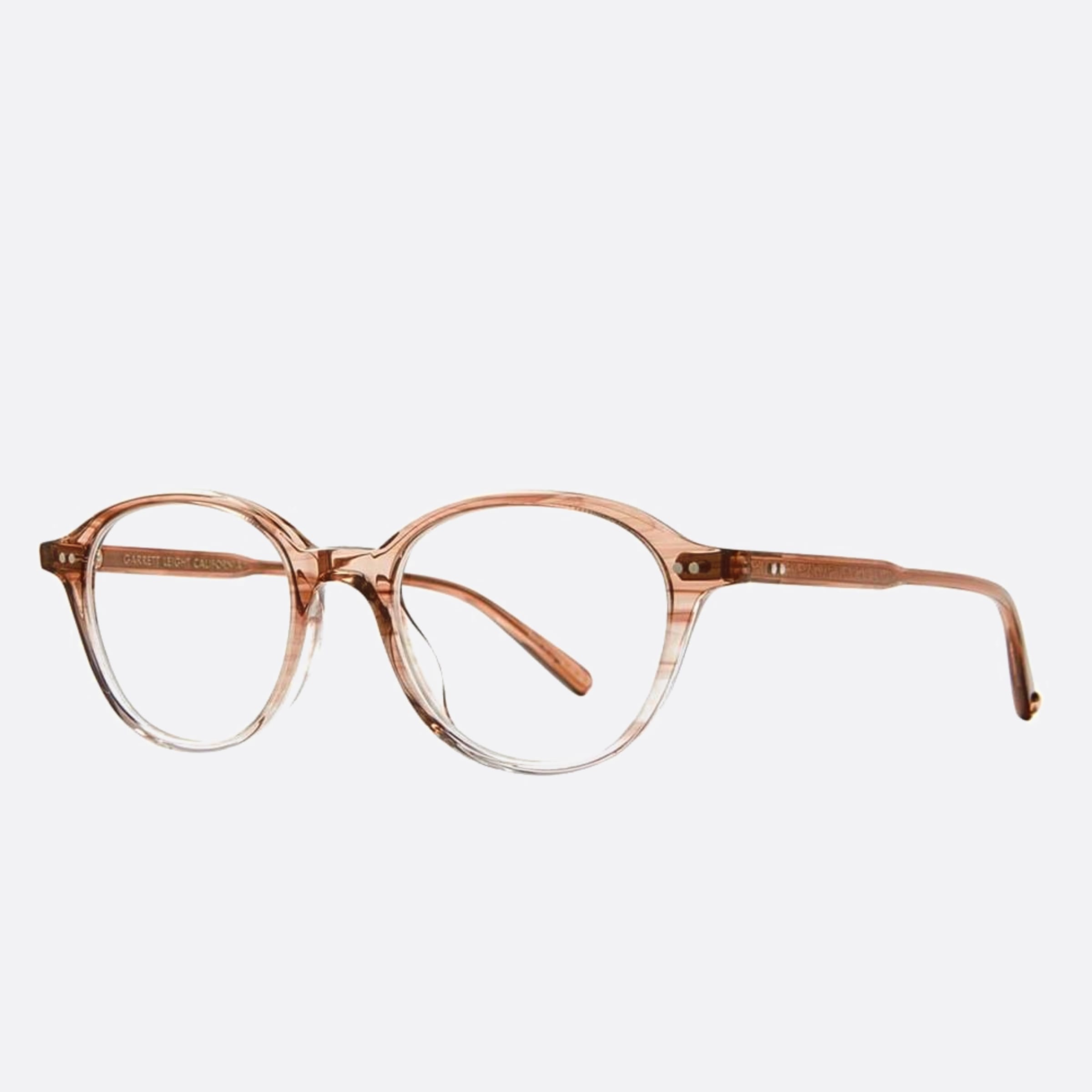 Garrett 47mm Leight Franklin Sastm Pink Round Unisex Eyeglasses - Side View