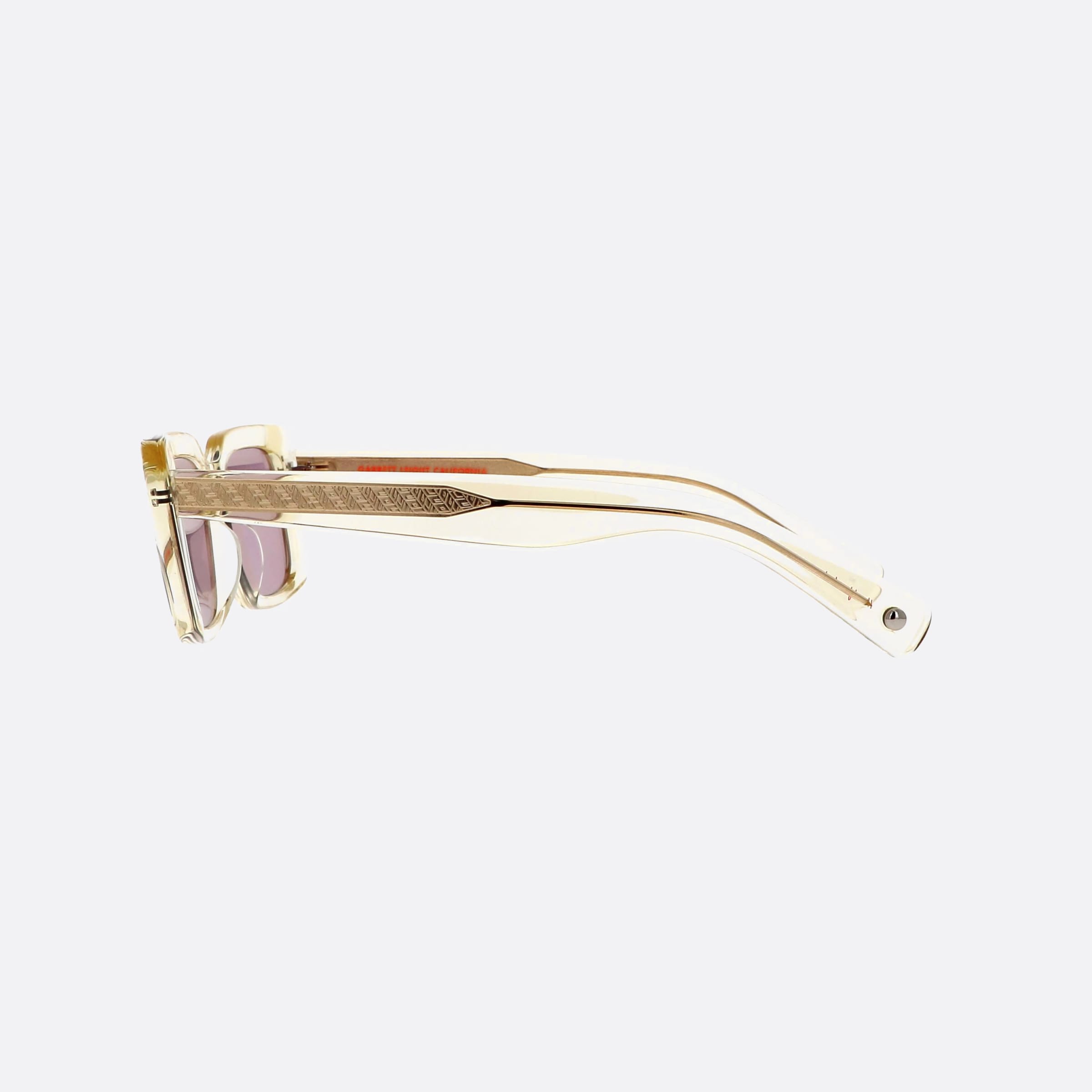 Garrett 49mm Leight Sfplu Clear Rectangle Unisex Sunglasses - Detail View