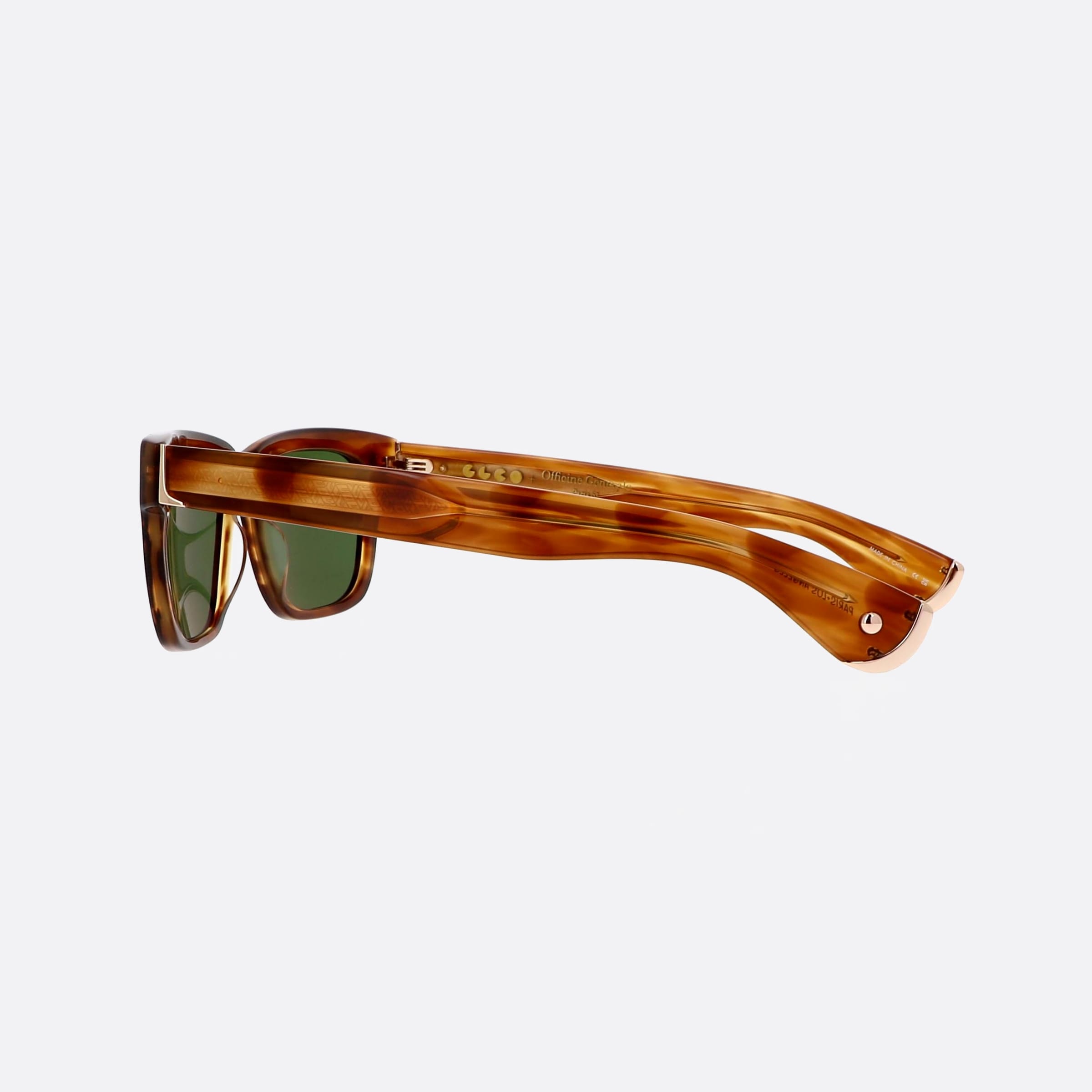 Garrett 50mm Leight Glco Officine Generale Sun Pgn Tortoise Square Unisex Sunglasses - Detail View