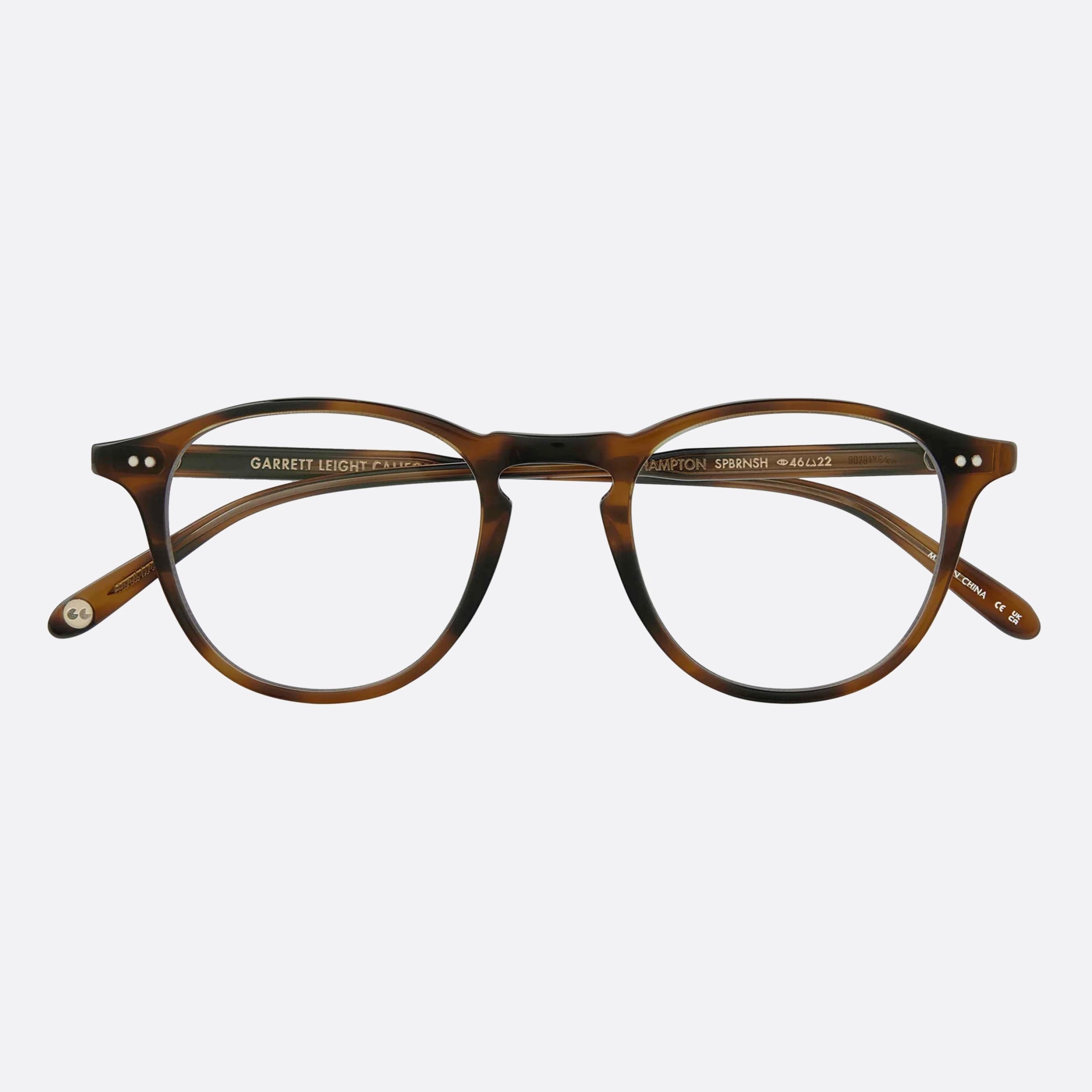 Garrett 46mm Leight Hampton Spbrnsh Tortoise Oval Unisex Eyeglasses - Lifestyle Shot