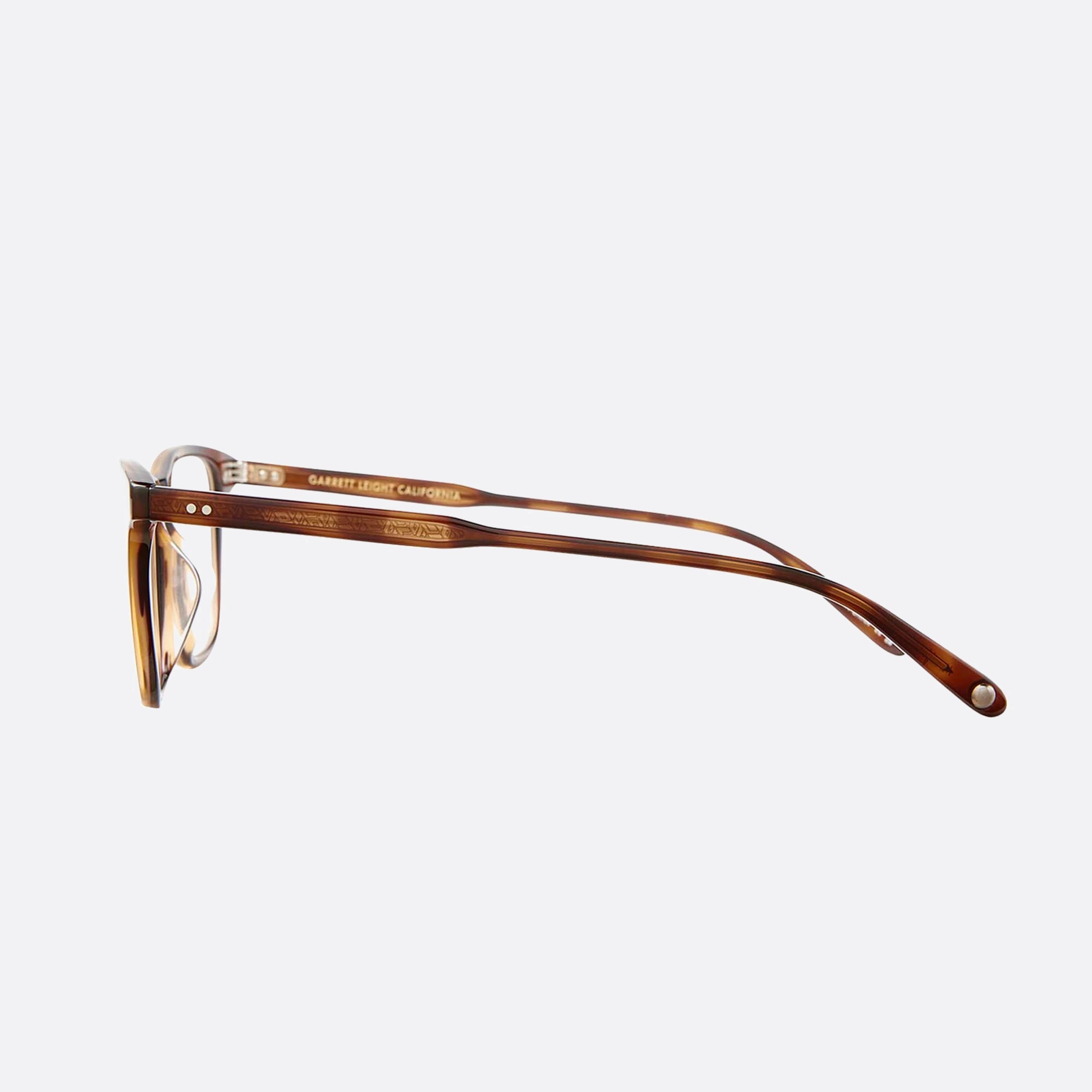 Garrett 50mm Leight Hayes Spbrnsh Havana Squared Unisex Eyeglasses - Detail View