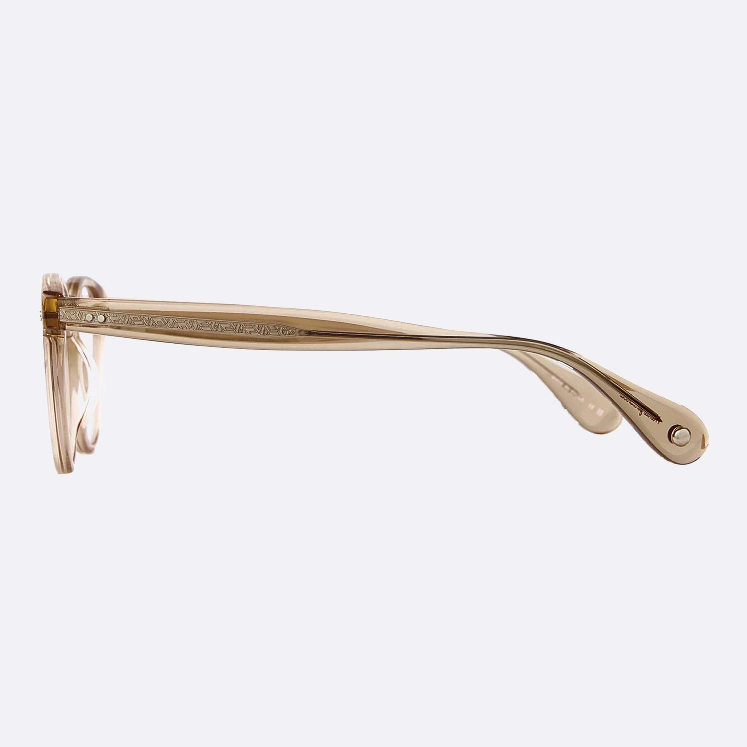 Garrett 46mm Leight Hercules Bre Brown Round Unisex Eyeglasses - Detail View