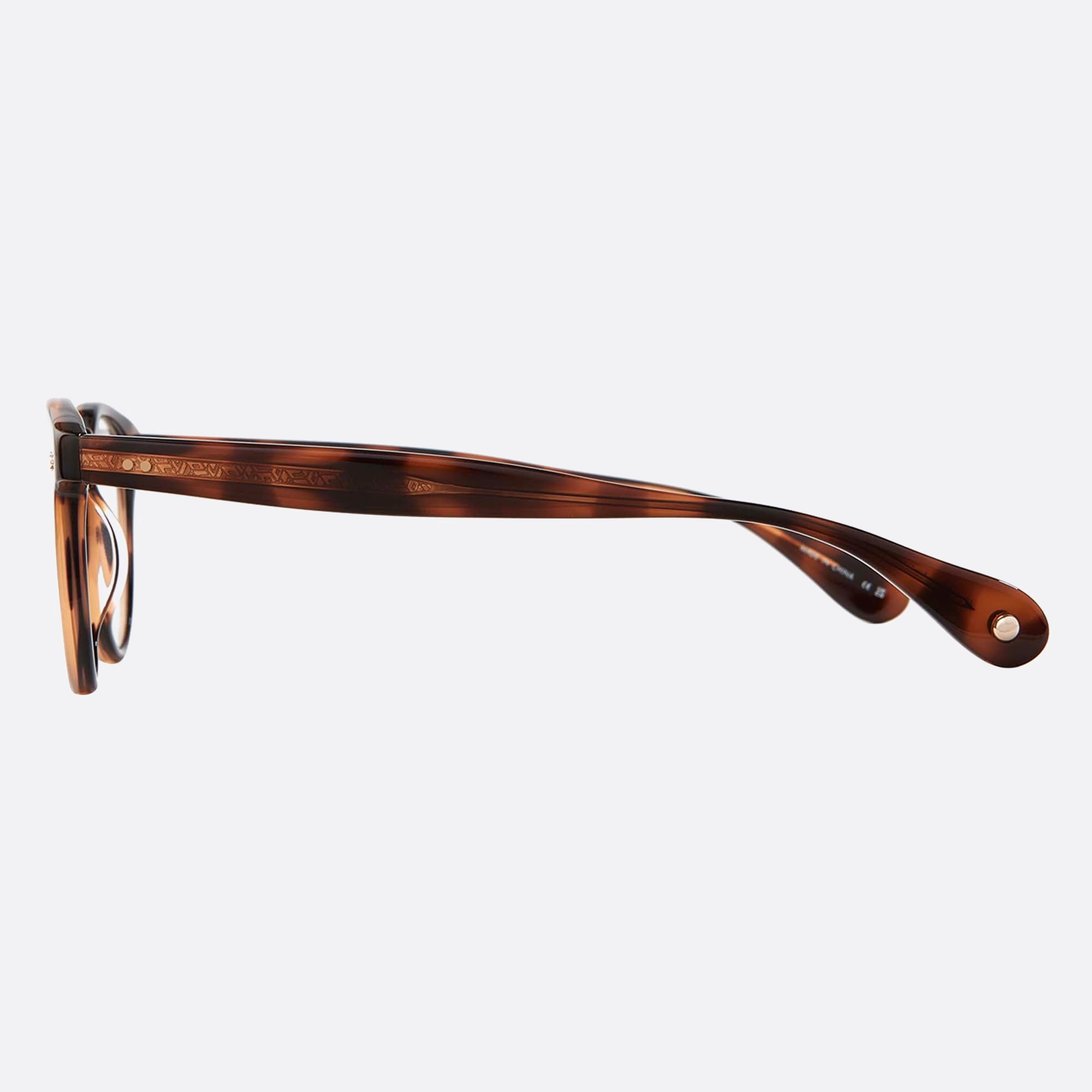 Garrett 46mm Leight Hercules Spbrnsh Havana Round Unisex Eyeglasses - Detail View