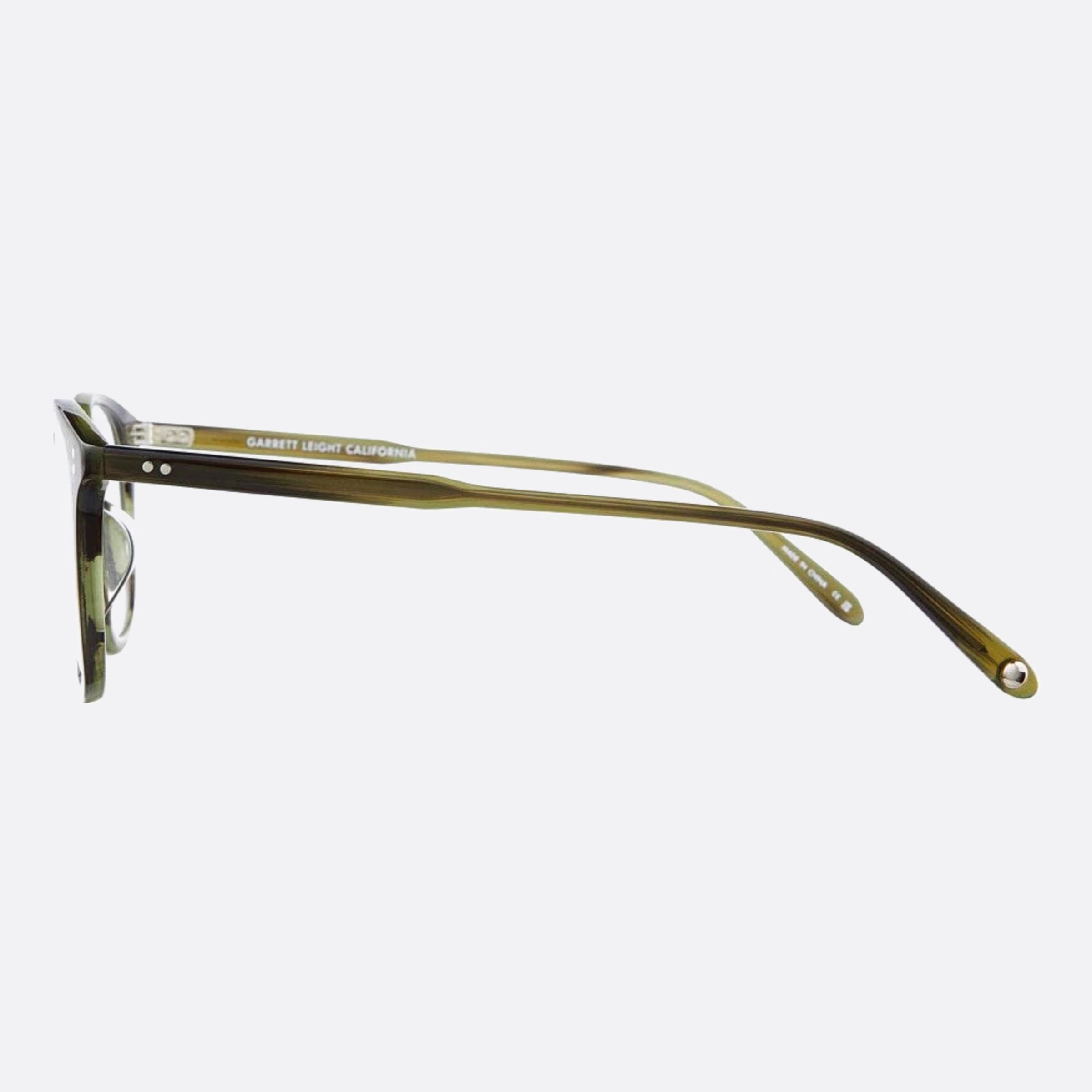 Garrett 49mm Leight Kinney Dgfr Green Squared Unisex Eyeglasses - Detail View