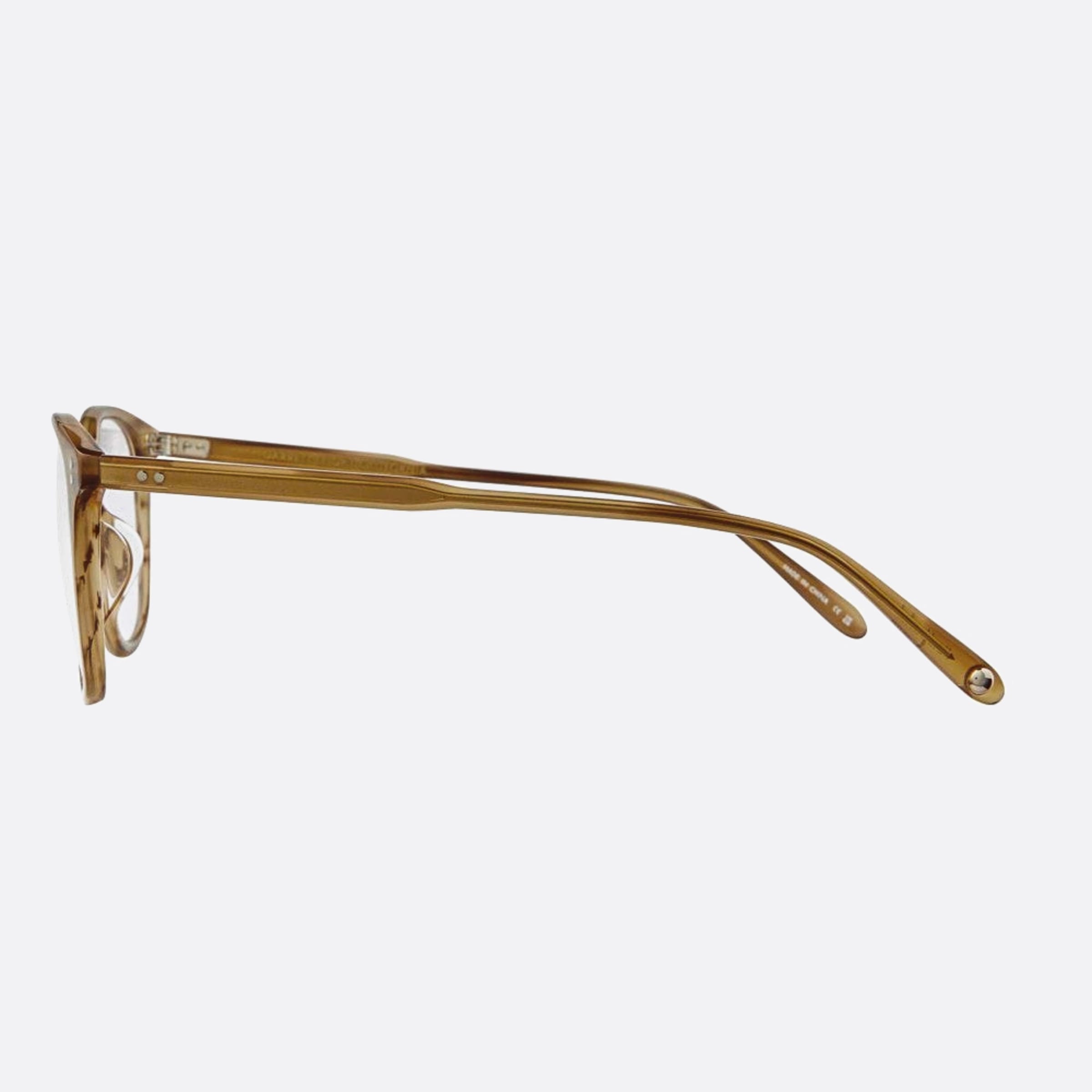 Garrett 47mm Leight Kinney Pat Brown Squared Unisex Eyeglasses - Detail View