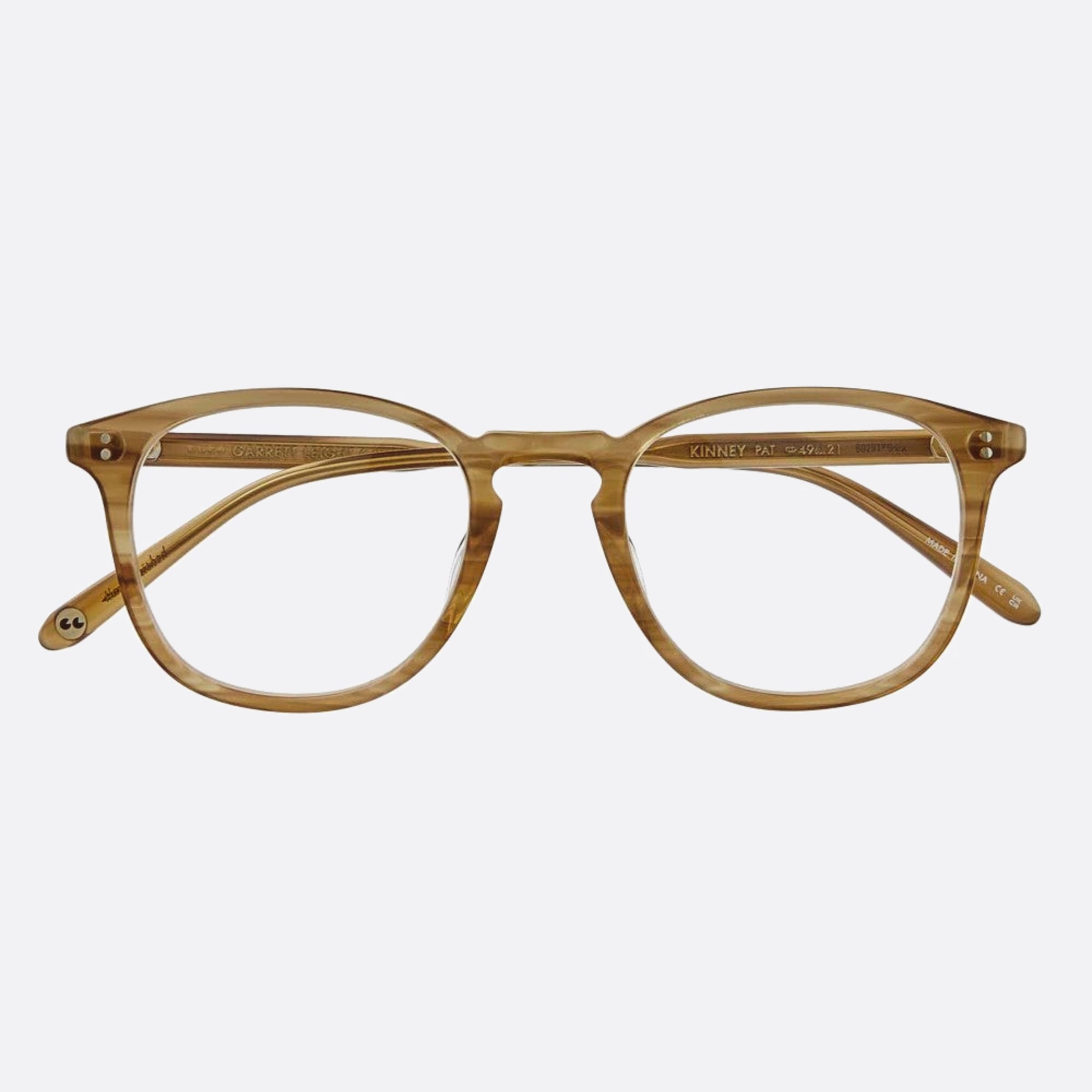 Garrett 49mm Leight Kinney Pat Brown Squared Unisex Eyeglasses - Lifestyle Shot