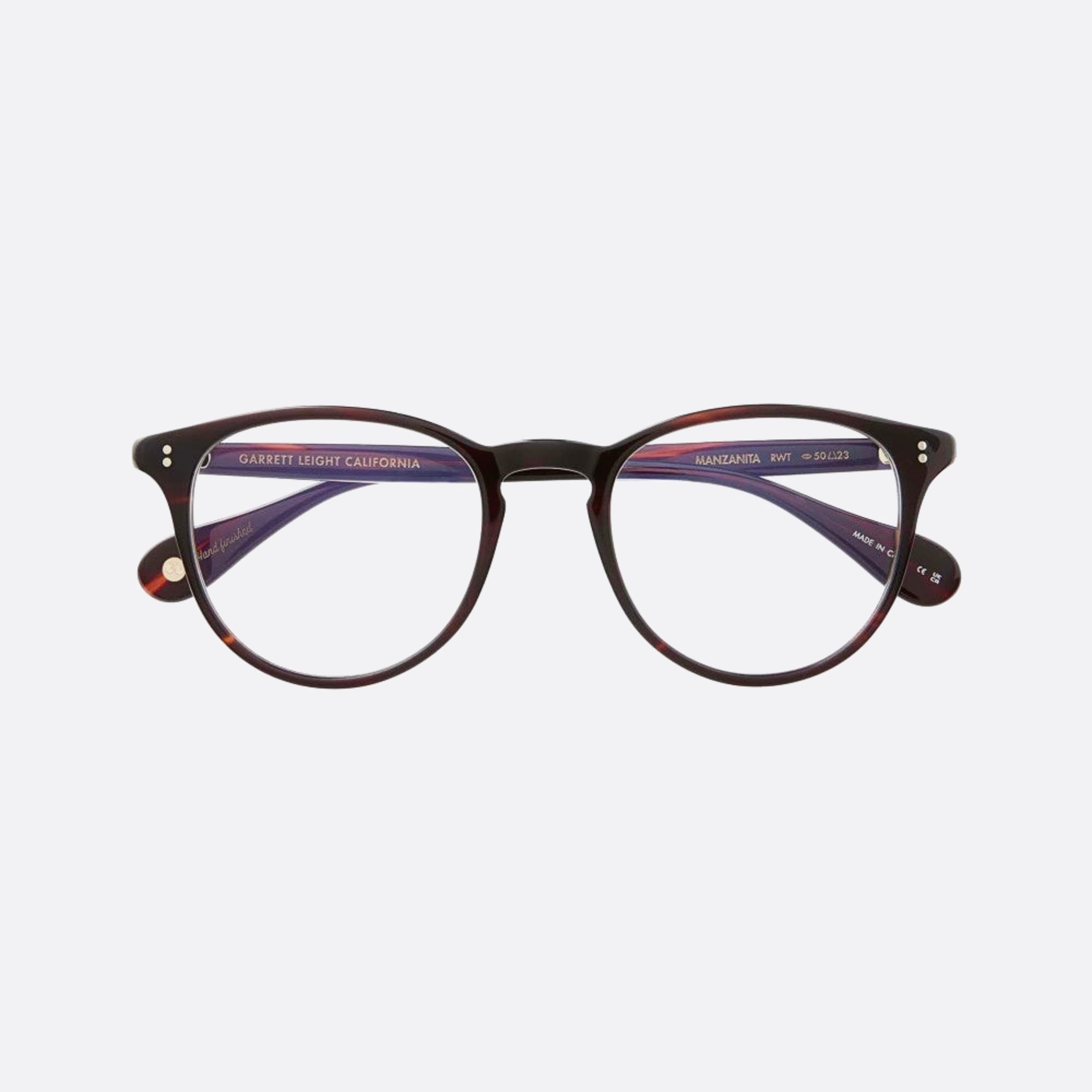 Garrett 50mm Leight Manzanita Rwt Havana Round Unisex Eyeglasses - Lifestyle Shot