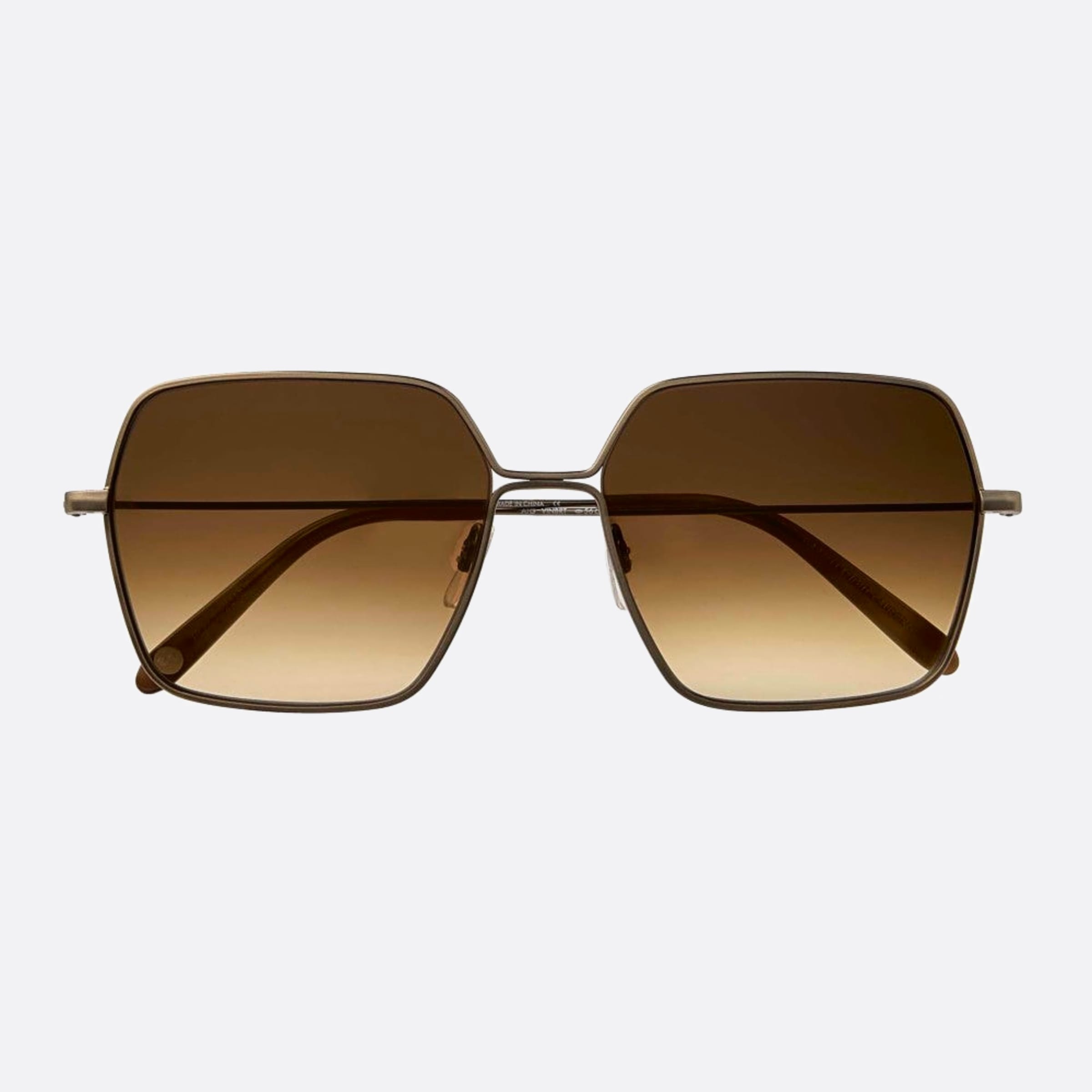 Garrett 56mm Leight Meadow Sun Atg Vinbrt Brntg Gold Geometric Women Sunglasses - Lifestyle Shot