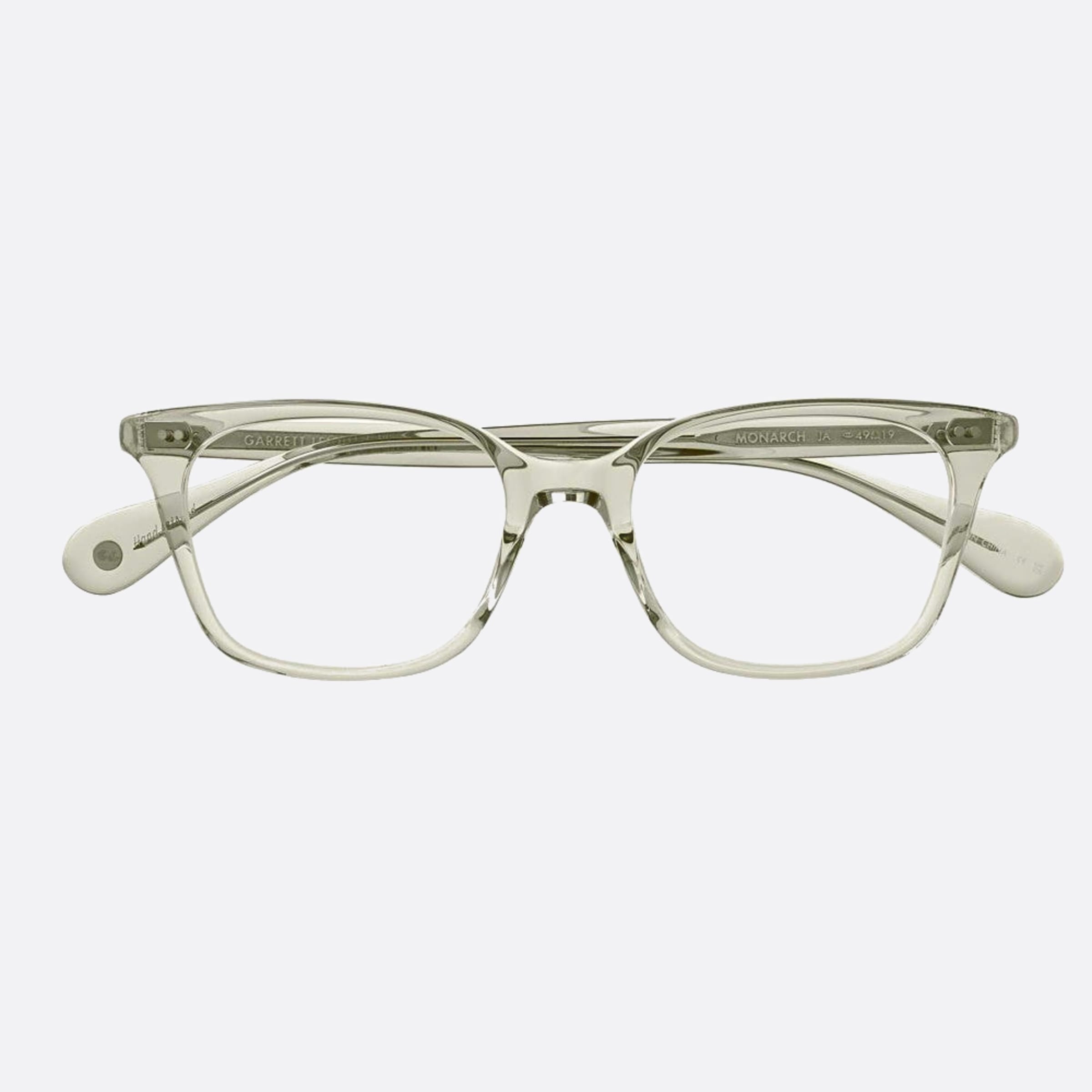 Garrett 49mm Leight Monarch Green Geometric Unisex Eyeglasses - Lifestyle Shot