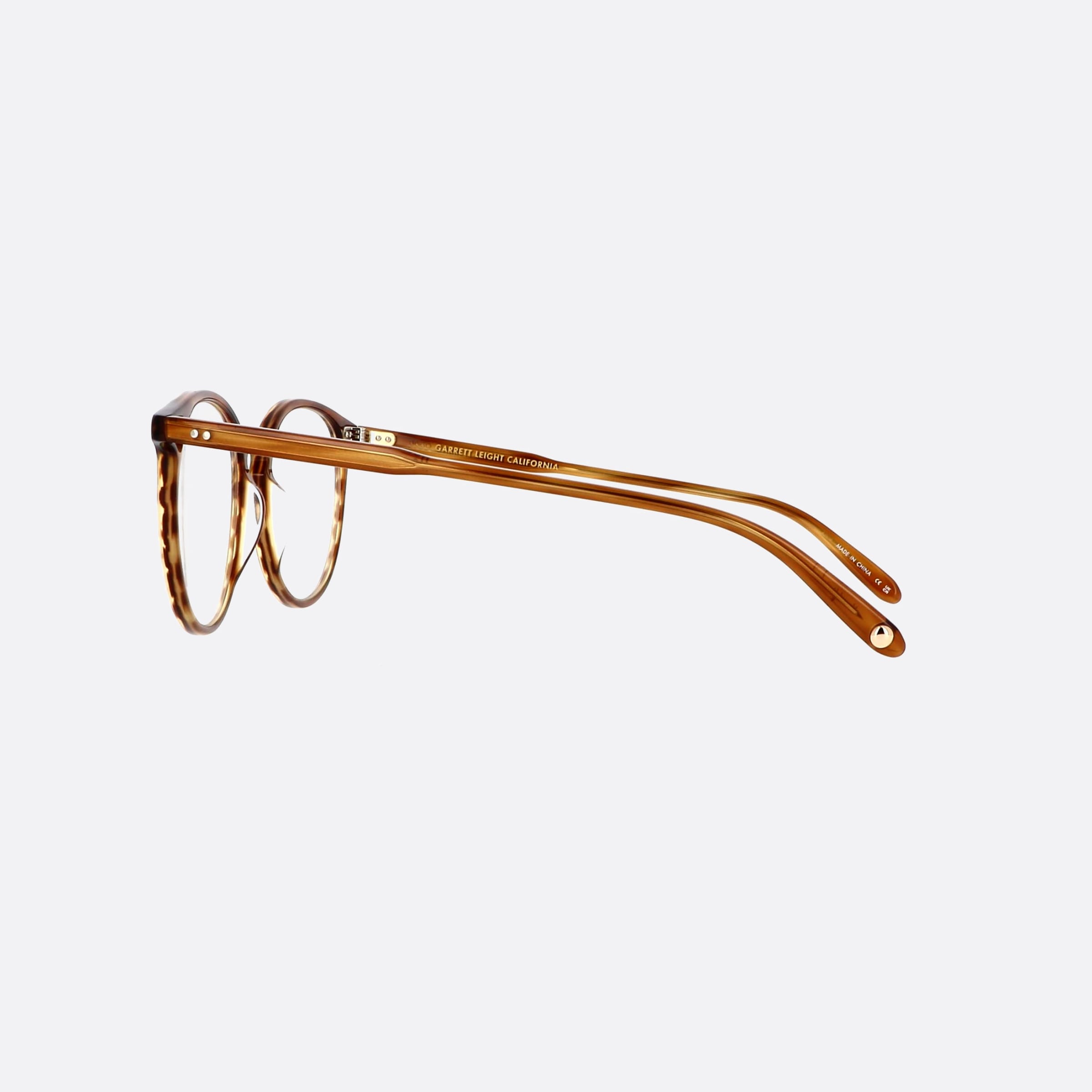 Garrett 51mm Leight Morningside Tortoise Round Women Eyeglasses - Detail View