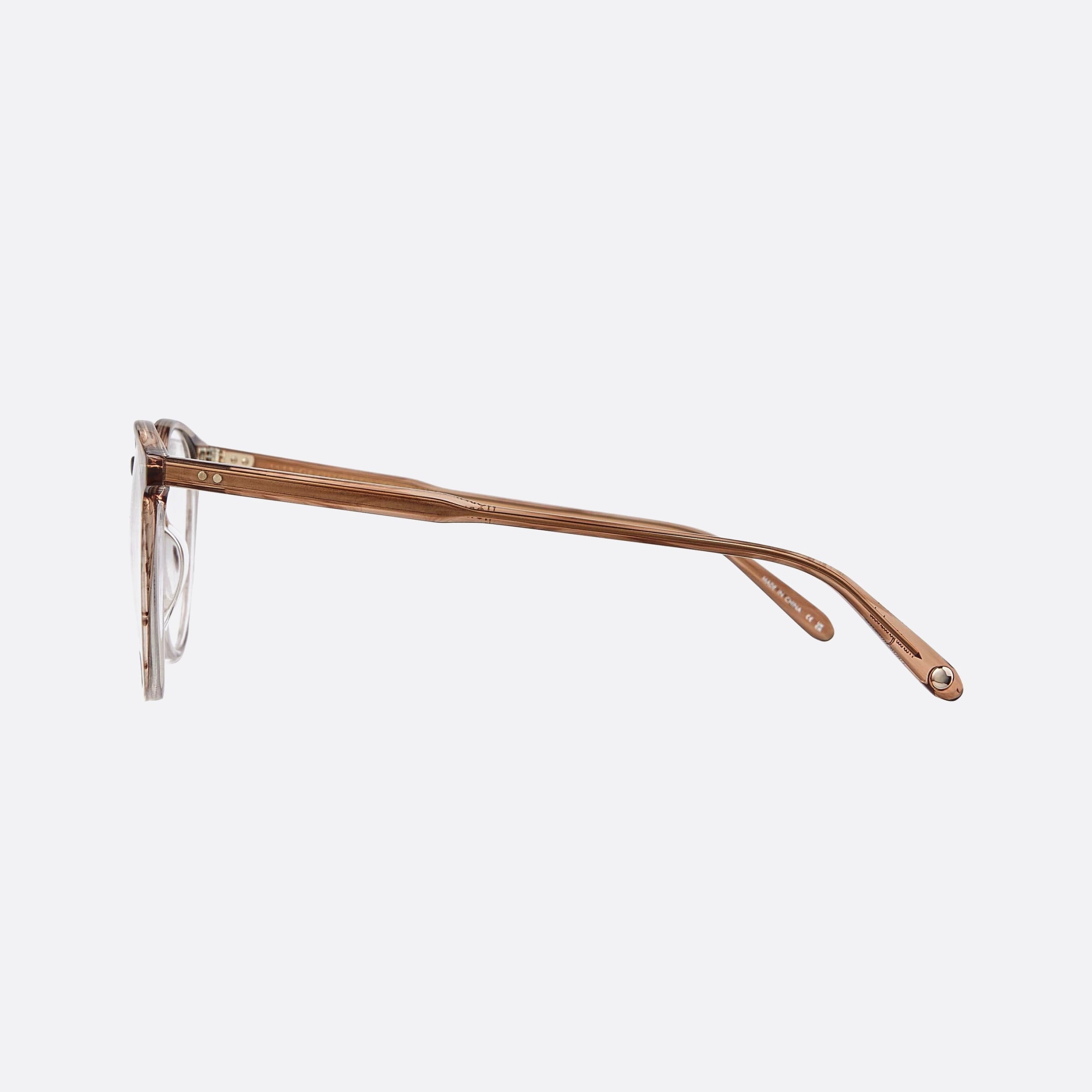 Garrett 51mm Leight Morningside Sastm Brown Round Unisex Eyeglasses - Detail View