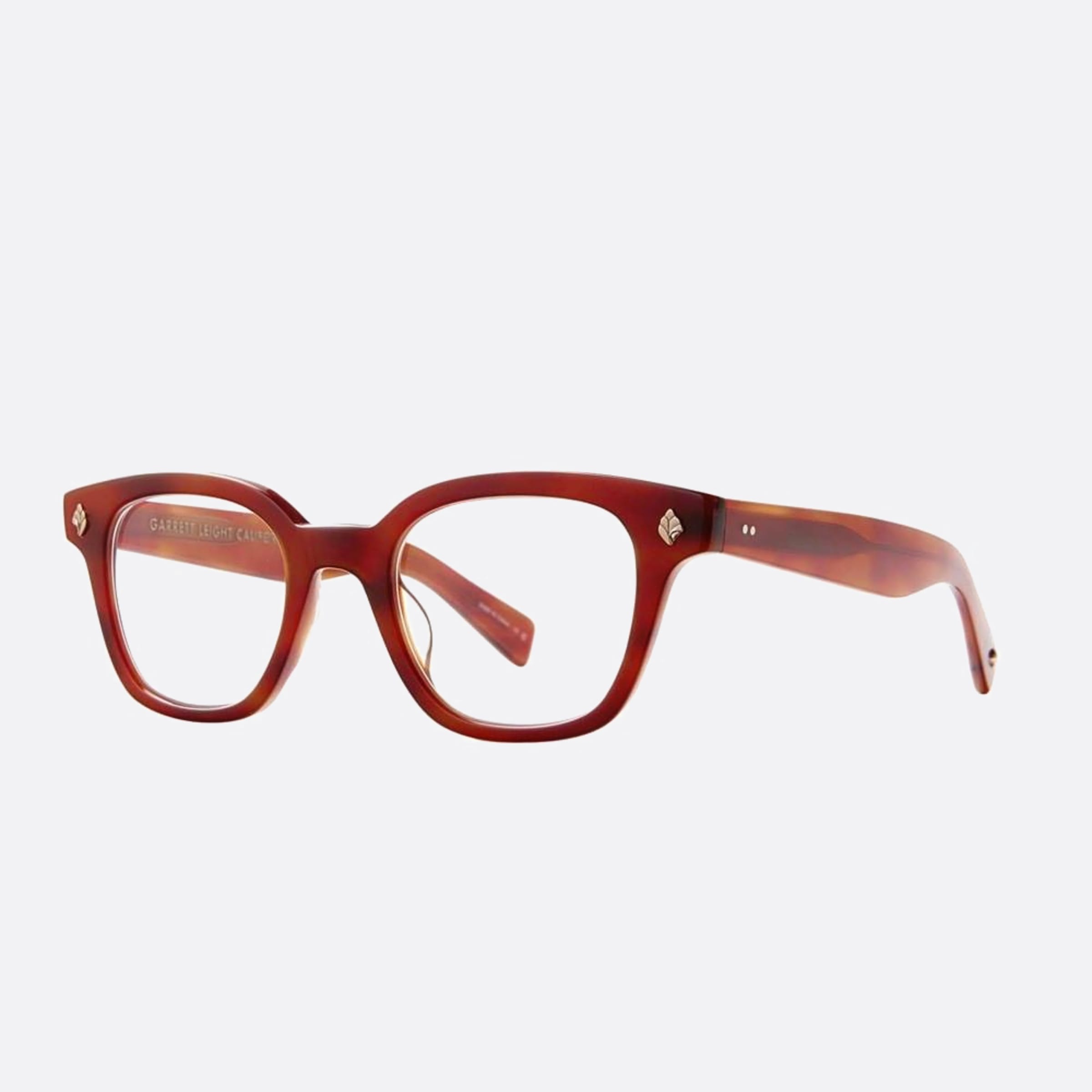 Garrett 46mm Leight Naples Vinbrt Havana Squared Unisex Eyeglasses - Side View