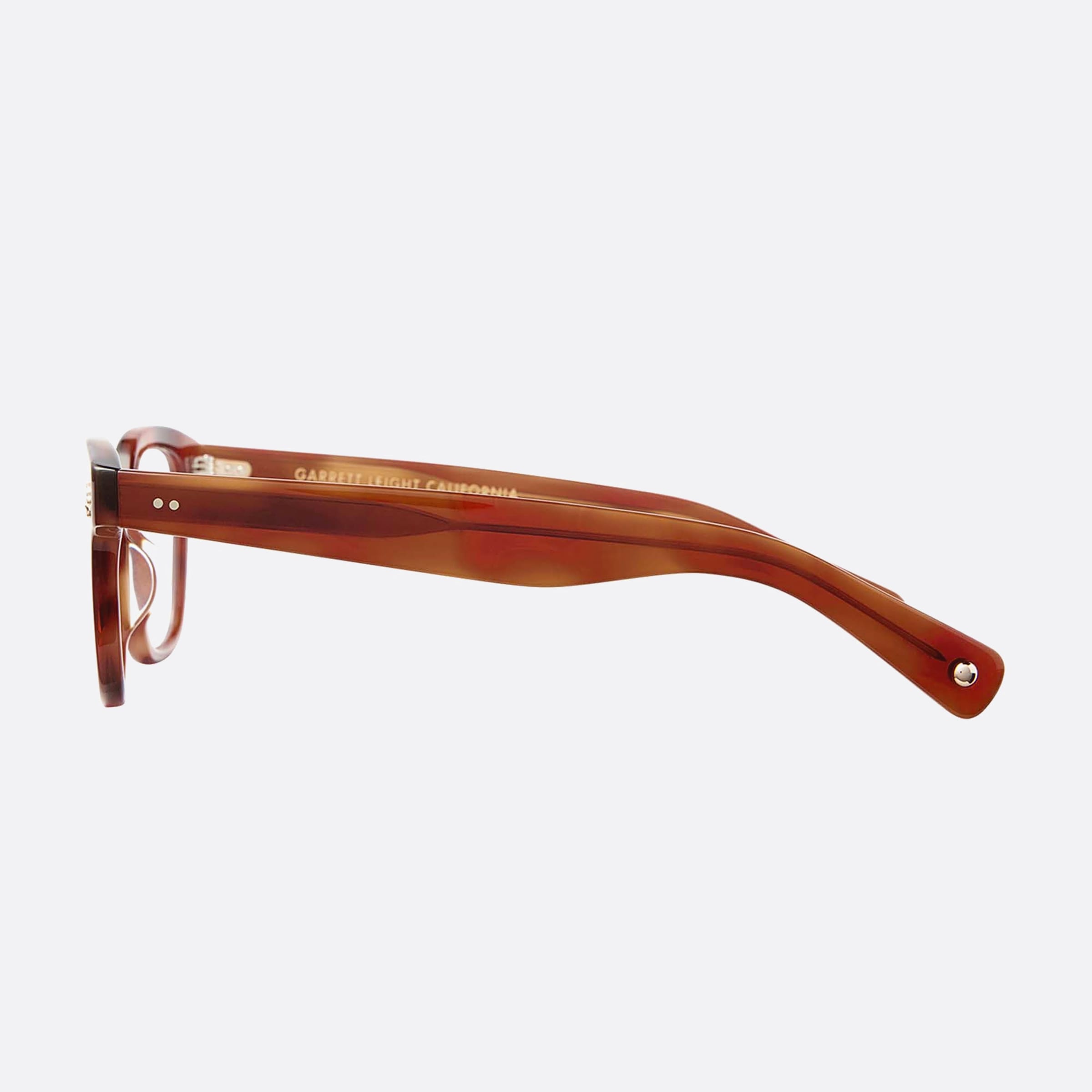 Garrett 46mm Leight Naples Vinbrt Havana Squared Unisex Eyeglasses - Detail View
