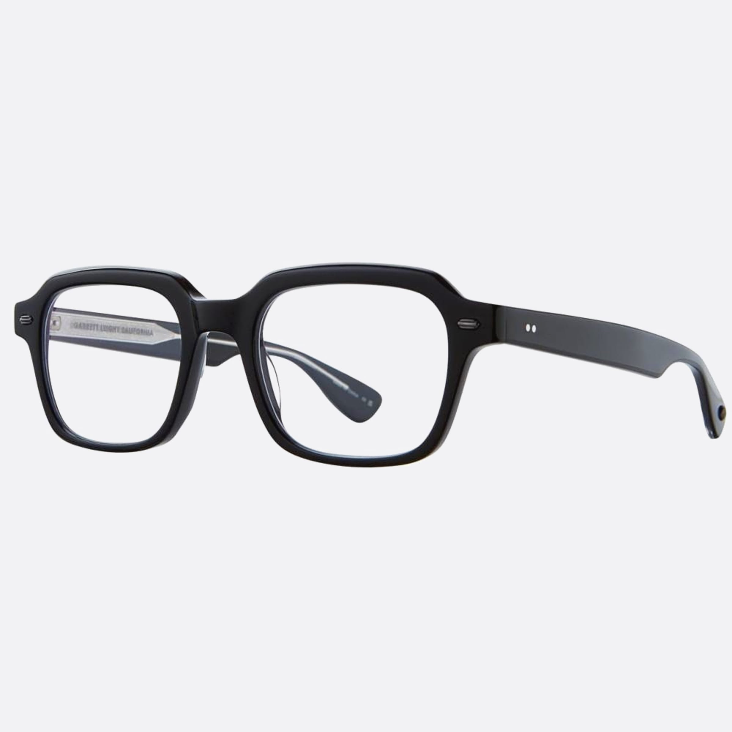 Garrett 49mm Leight Freddy Black Geometric Unisex Eyeglasses - Side View