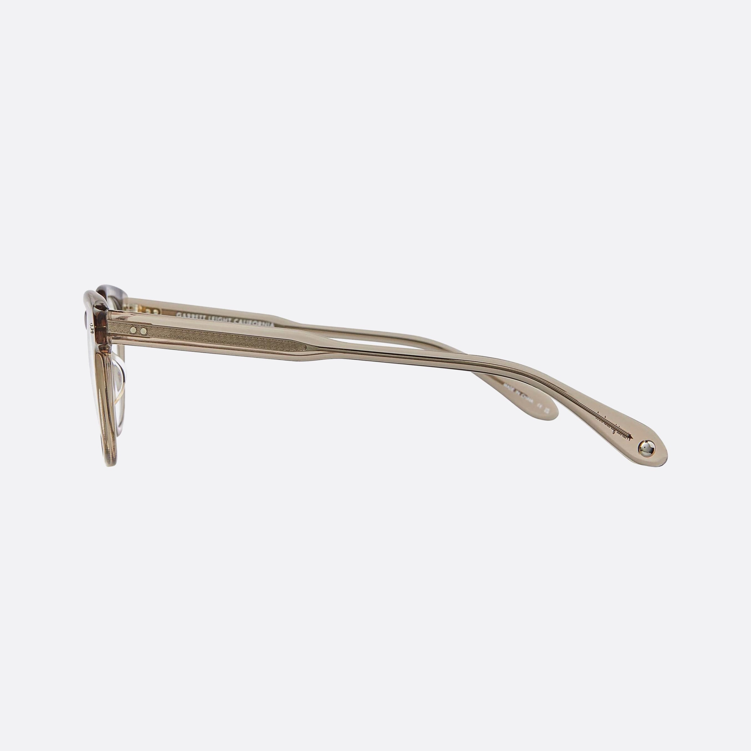 Garrett 47mm Leight Sherwood Clcr Grey Squared Unisex Eyeglasses - Detail View