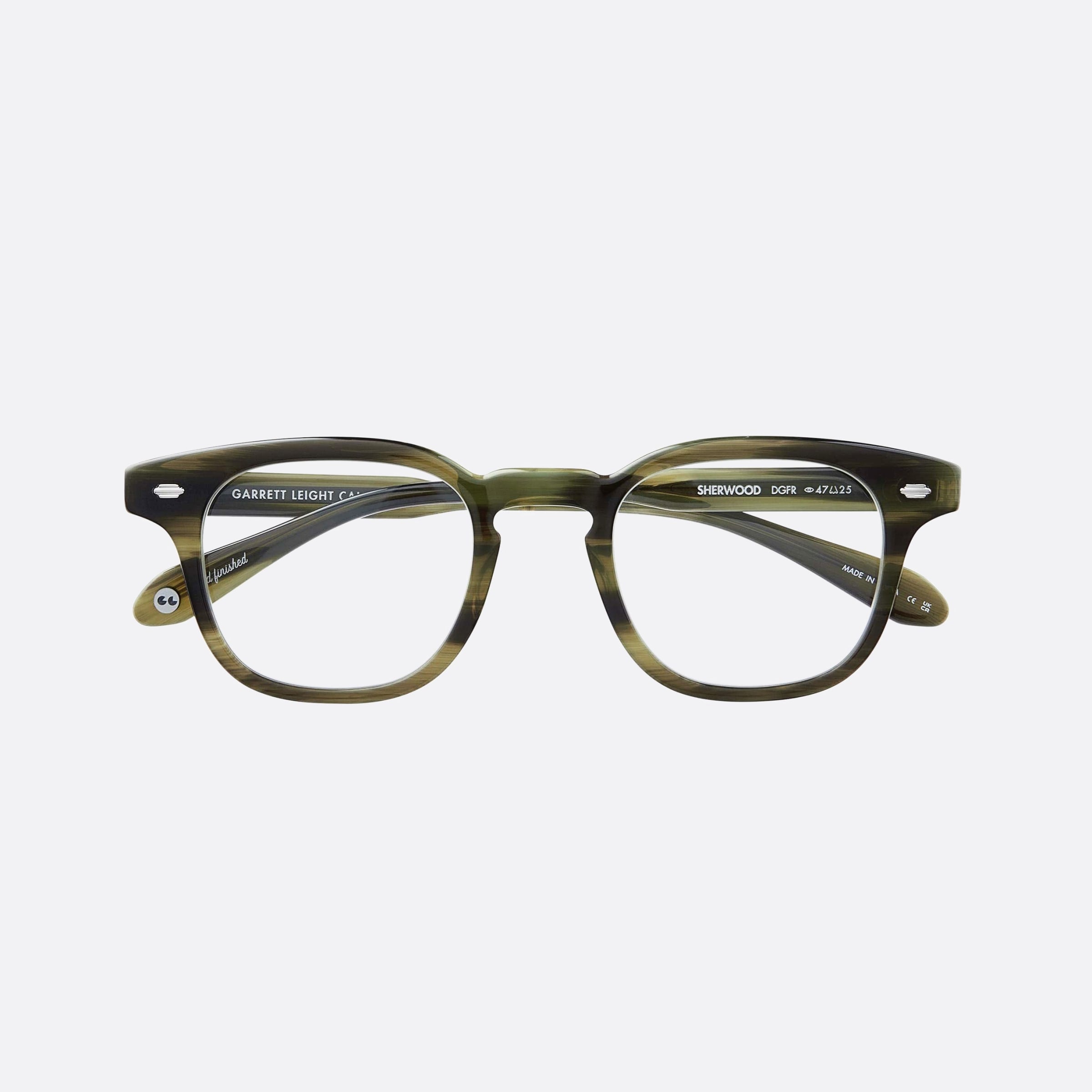 Garrett 44mm Leight Sherwood Dgfr Green Squared Unisex Eyeglasses - Lifestyle Shot