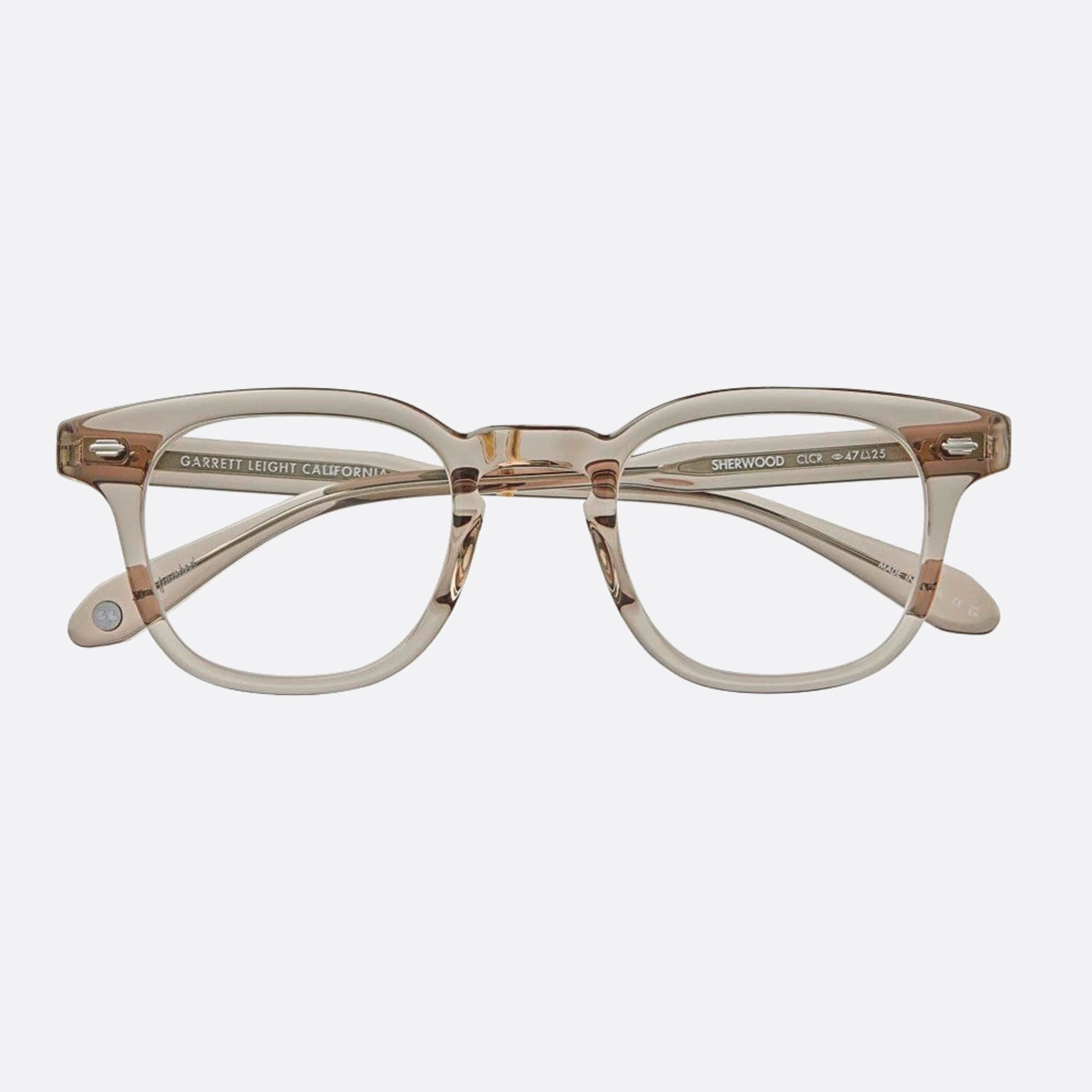 Garrett 44mm Leight Sherwood Clcr Grey Squared Unisex Eyeglasses - Lifestyle Shot