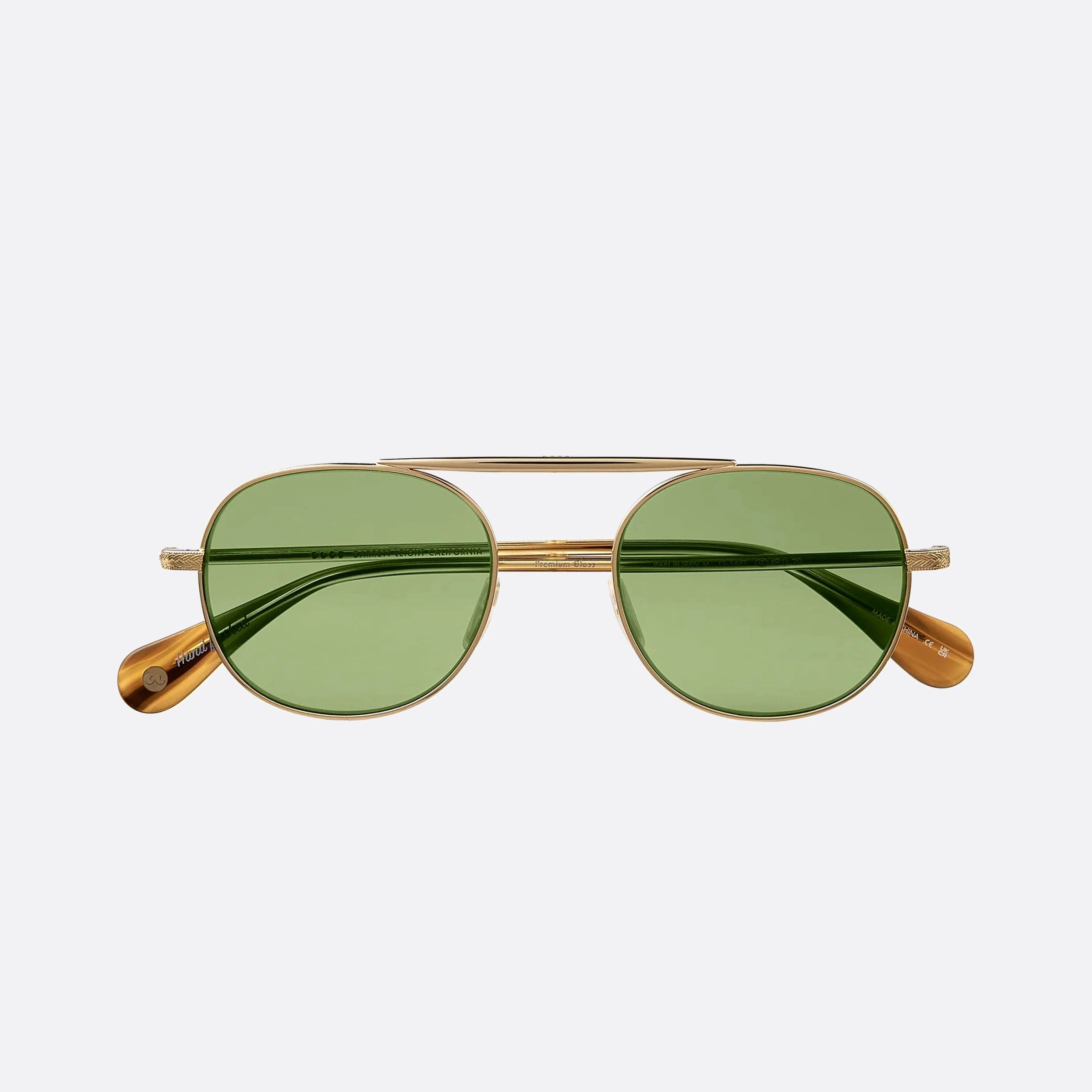 Garrett 49mm Leight Van Buren Sapt Fpgn Gold Square Unisex Sunglasses - Lifestyle Shot