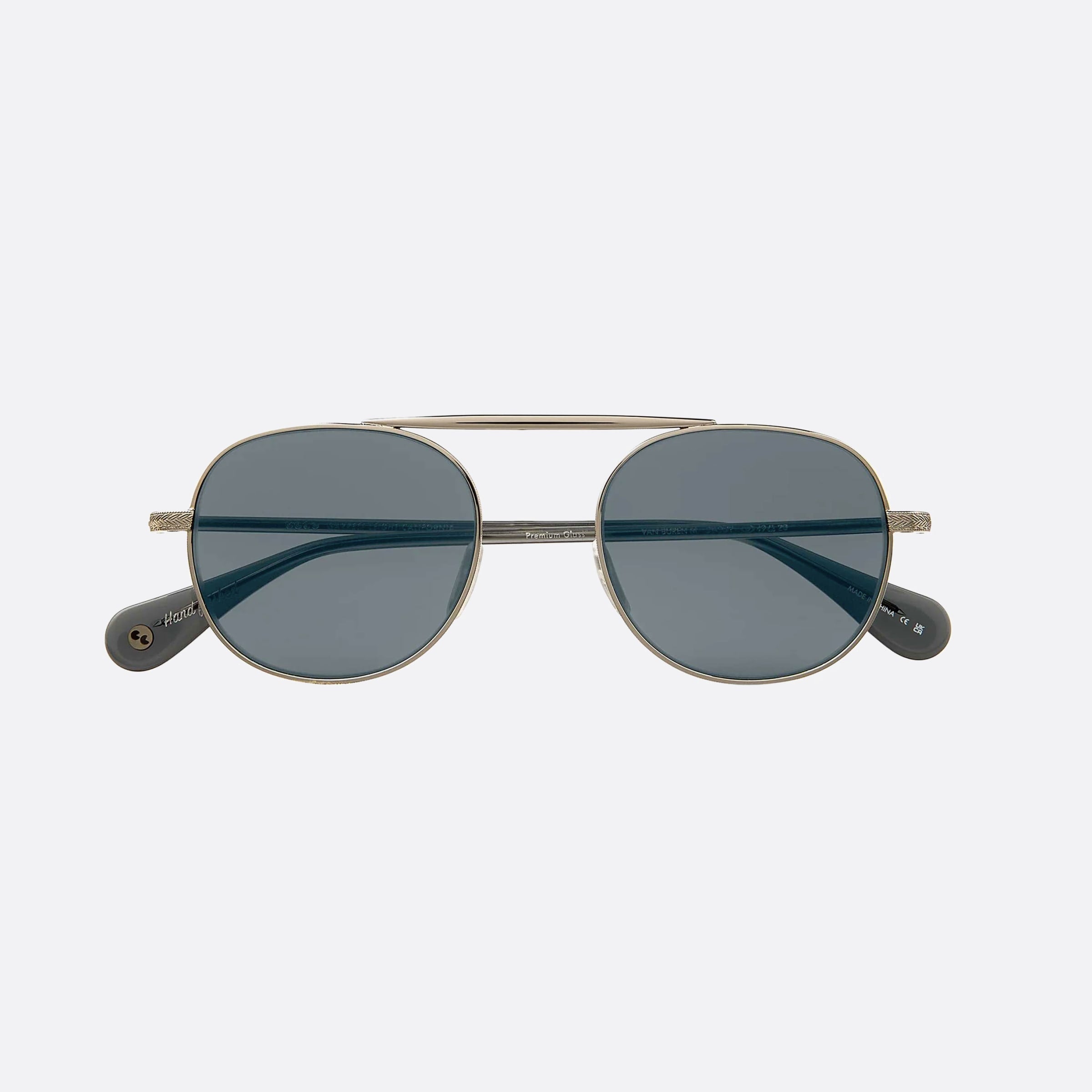 Garrett 49mm Leight Van Buren Sgy Silver Square Unisex Sunglasses - Lifestyle Shot