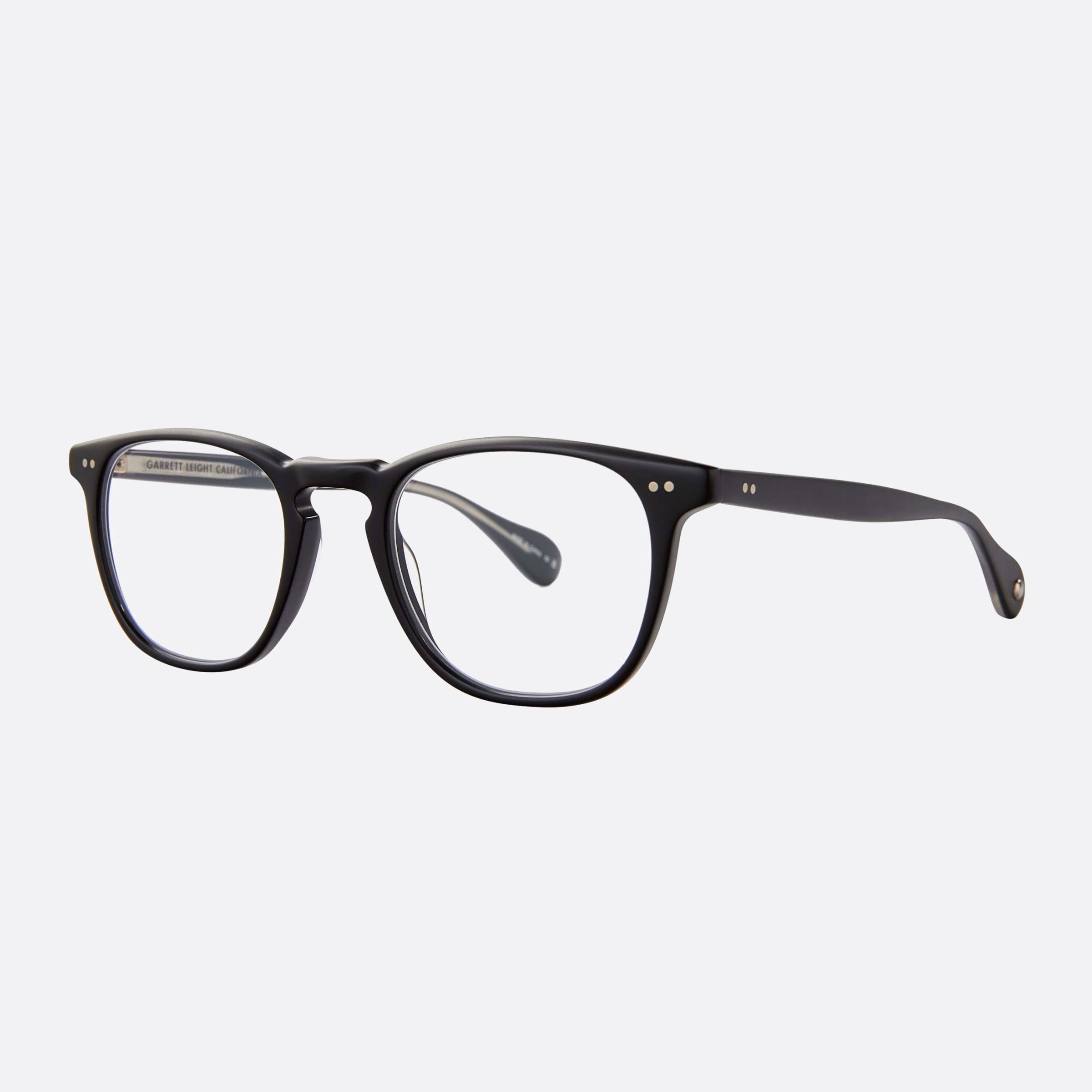 Garrett 47mm Leight Wilshire Mbk Black Squared Unisex Eyeglasses - Main View