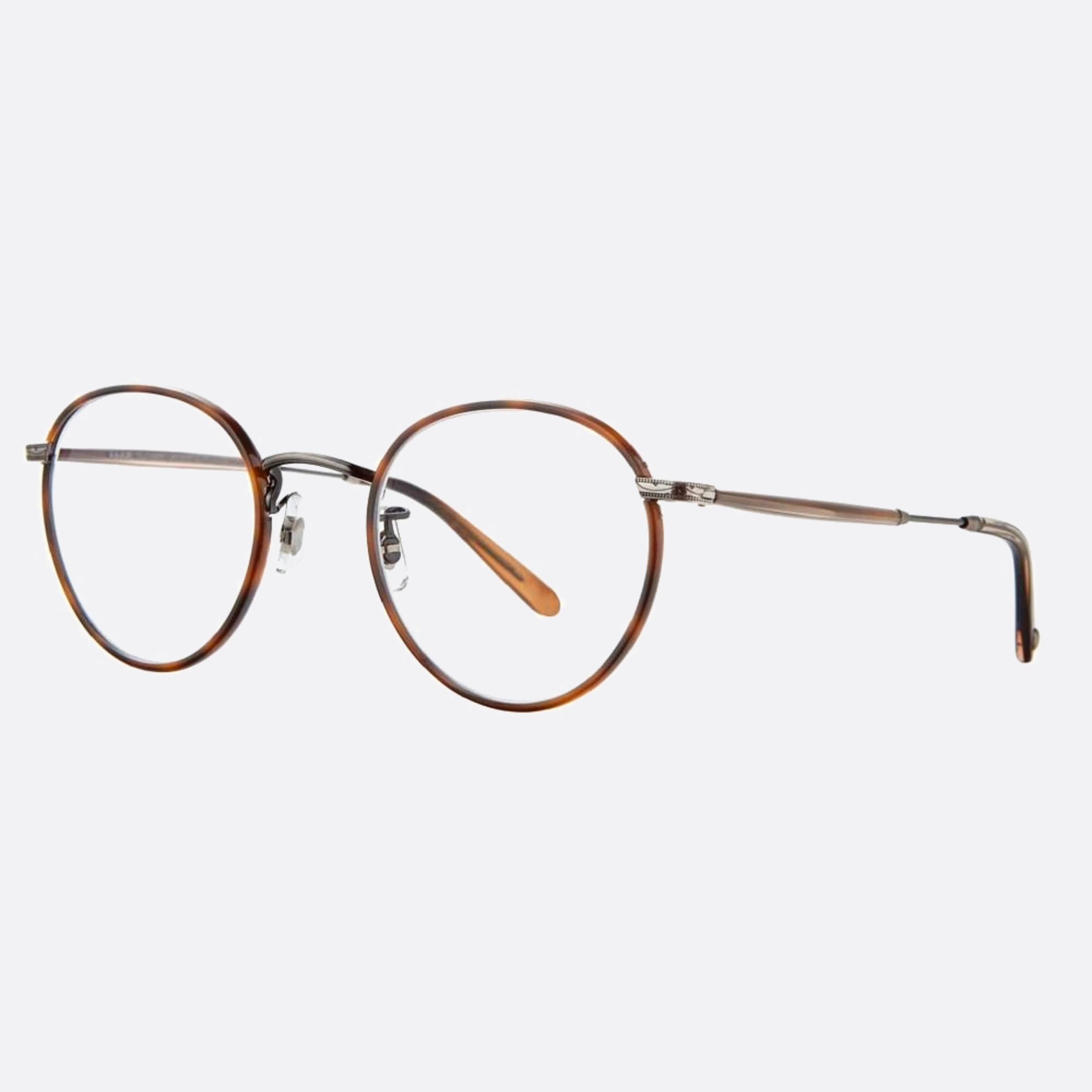Garrett 49mm Leight Wilson Hct Kht Havana Round Unisex Eyeglasses - Side View