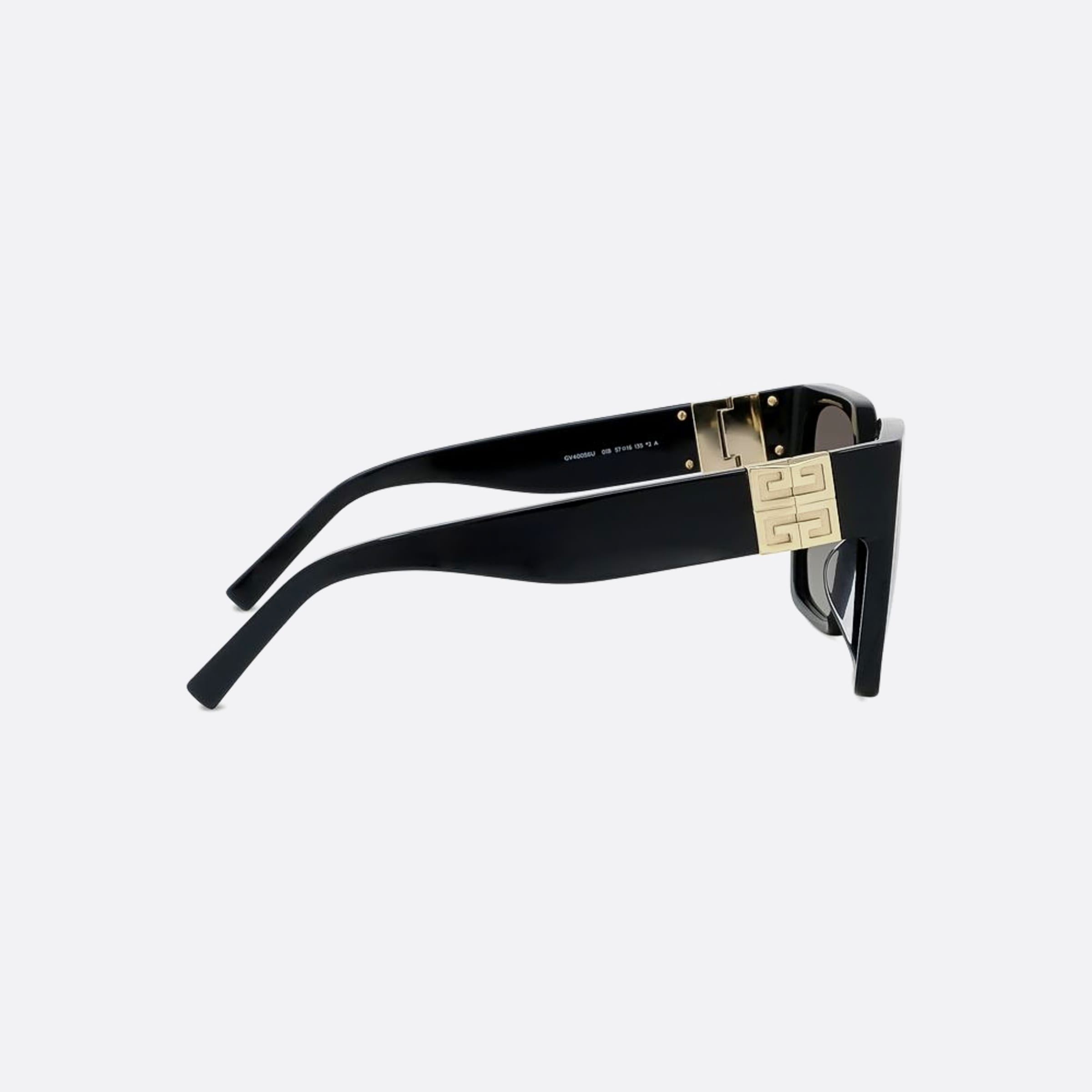 Givenchy 57mm 01b Black Squared Women Sunglasses - Additional Angle