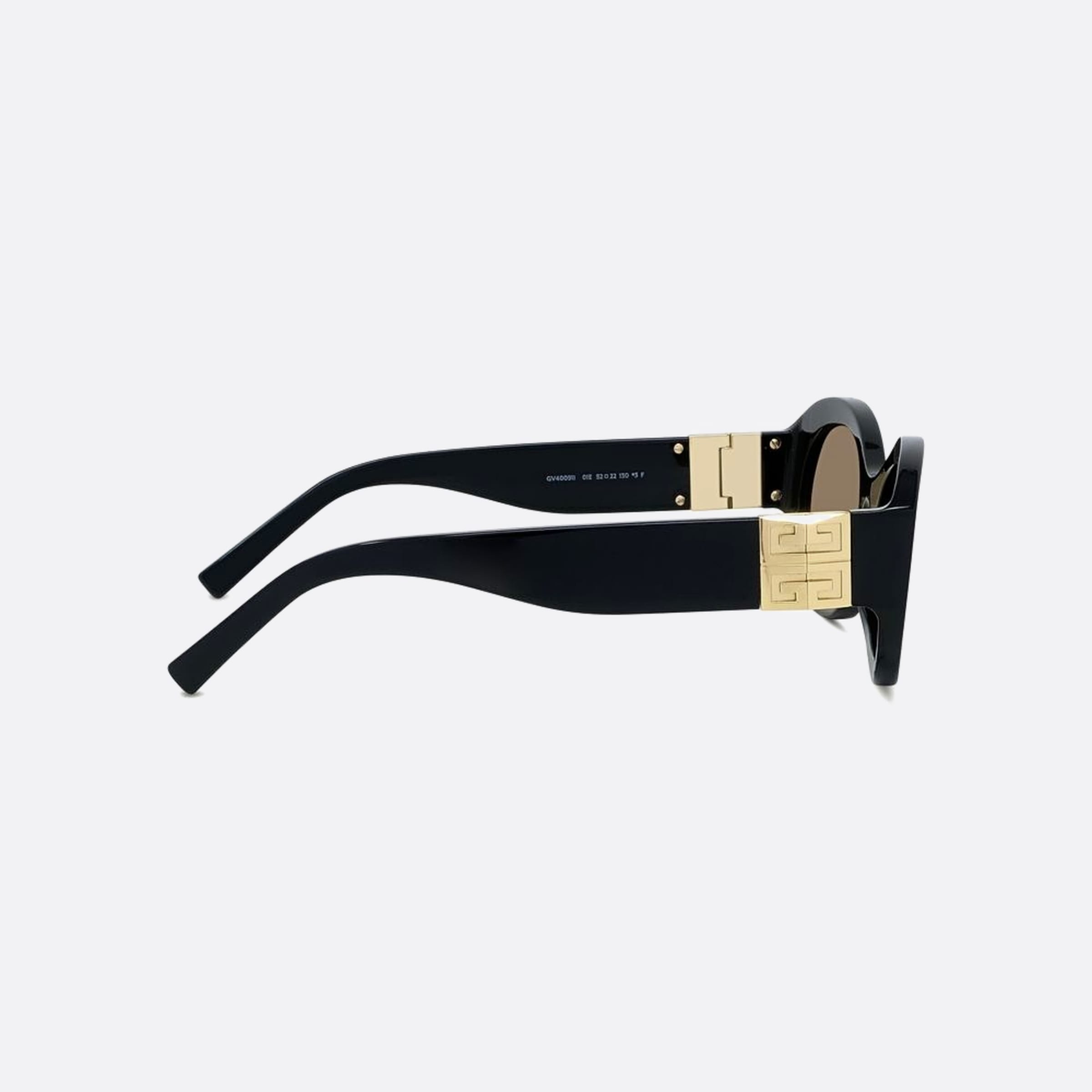 Givenchy 52mm 01e Black Oval Women Sunglasses - Additional Angle