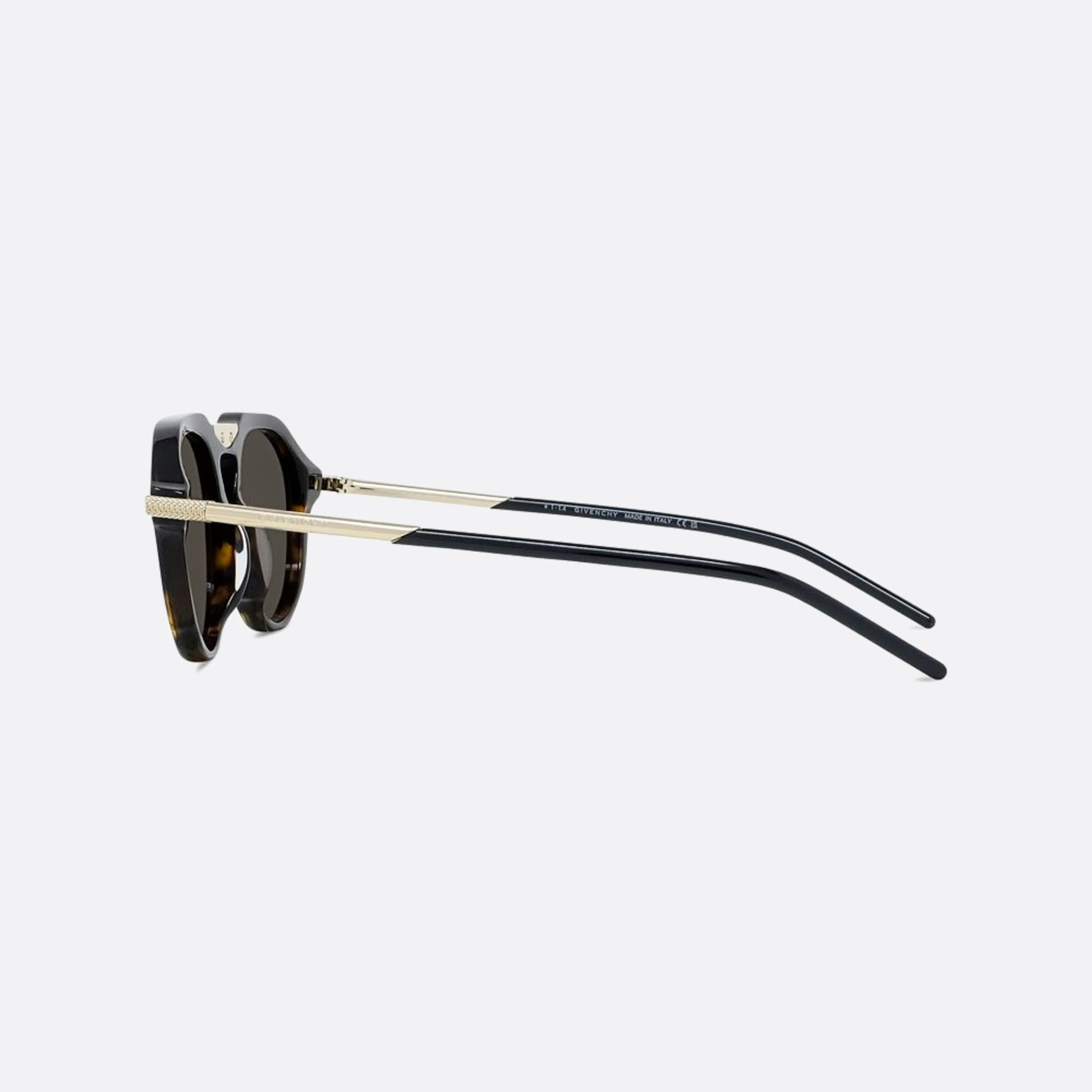 Givenchy 50mm One 52e Havana Round Men Sunglasses - Detail View