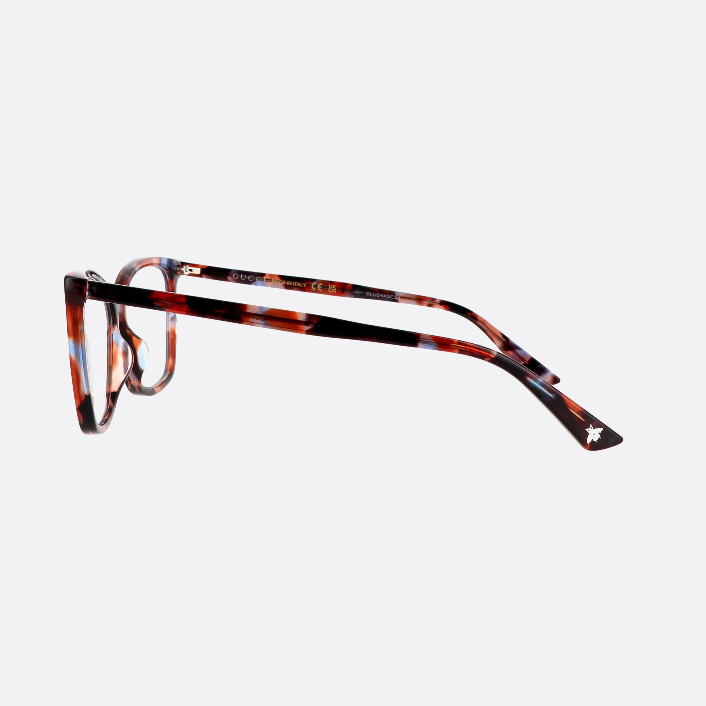Gucci 56mm Logo Tortoise Cat Eyes Woman Eyeglasses - Detail View