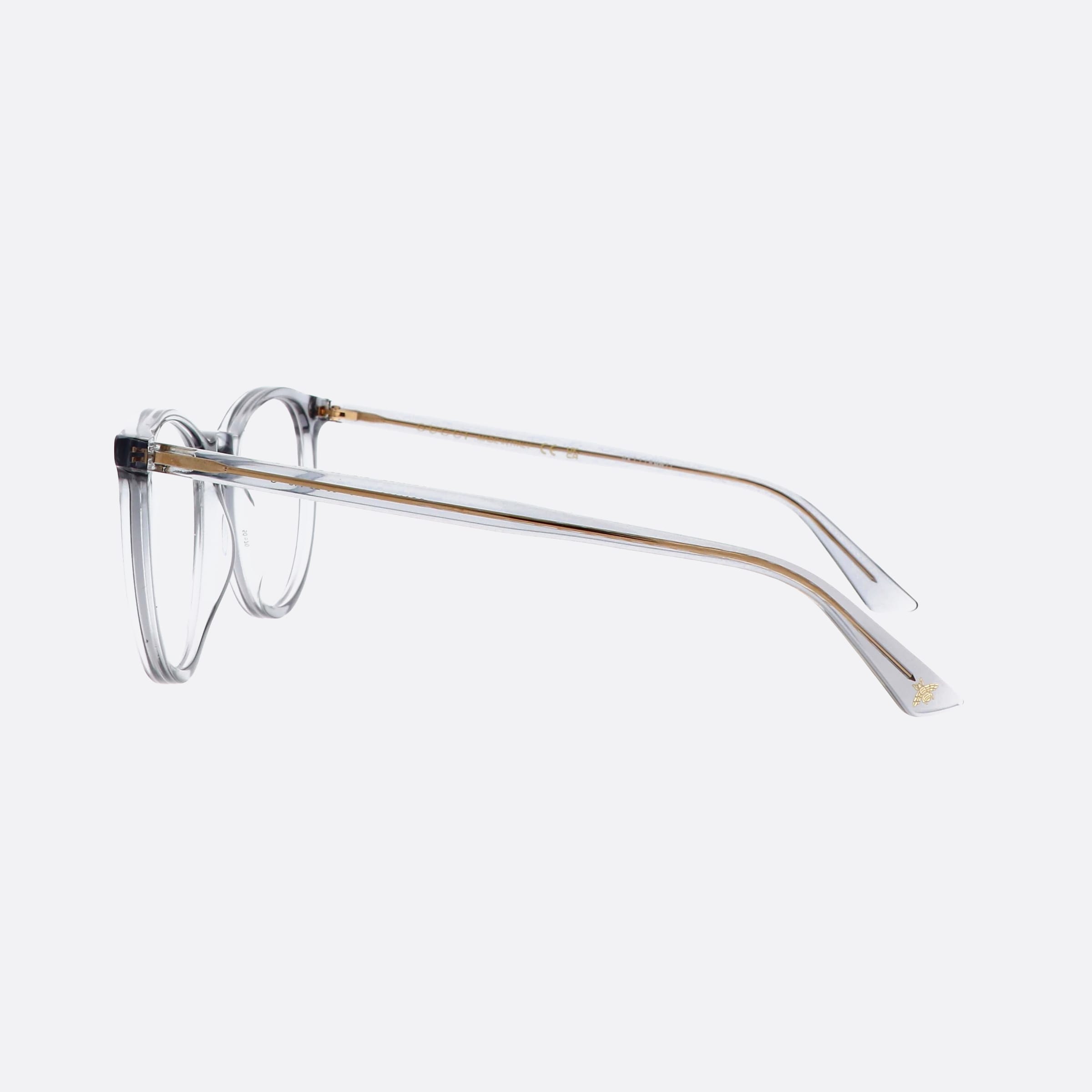 Gucci 50mm Logo Blue Oval Woman Eyeglasses - Detail View
