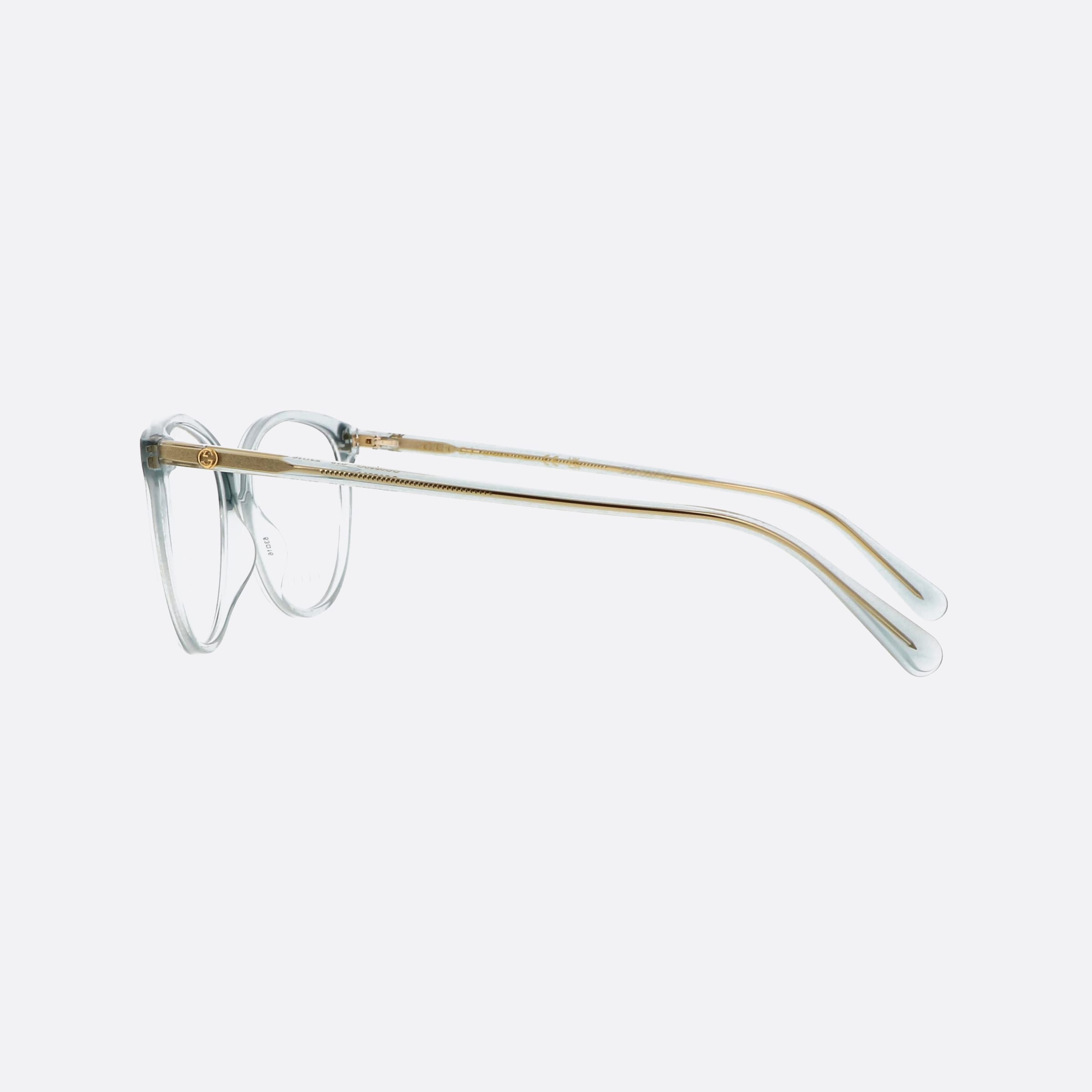 Gucci 53mm Logo Grey Cat Eyes Woman Eyeglasses - Detail View