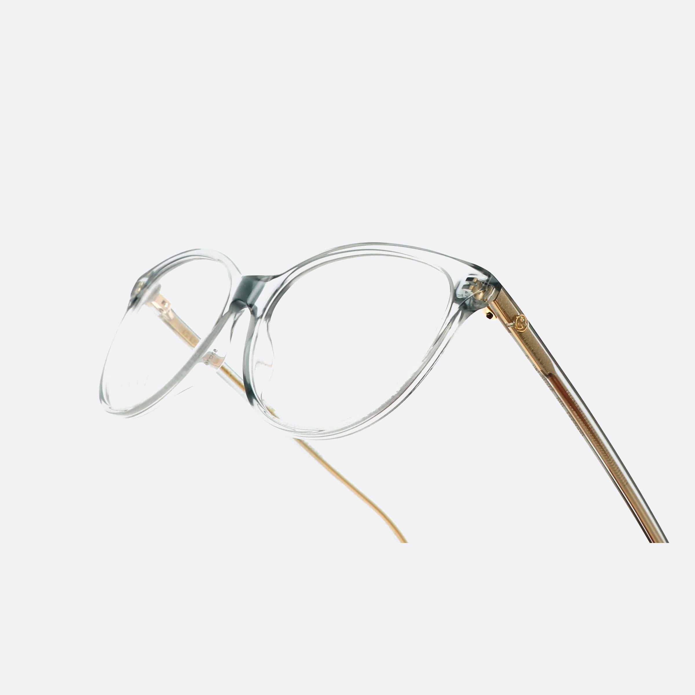Gucci 53mm Logo Grey Cat Eyes Woman Eyeglasses - Lifestyle Shot