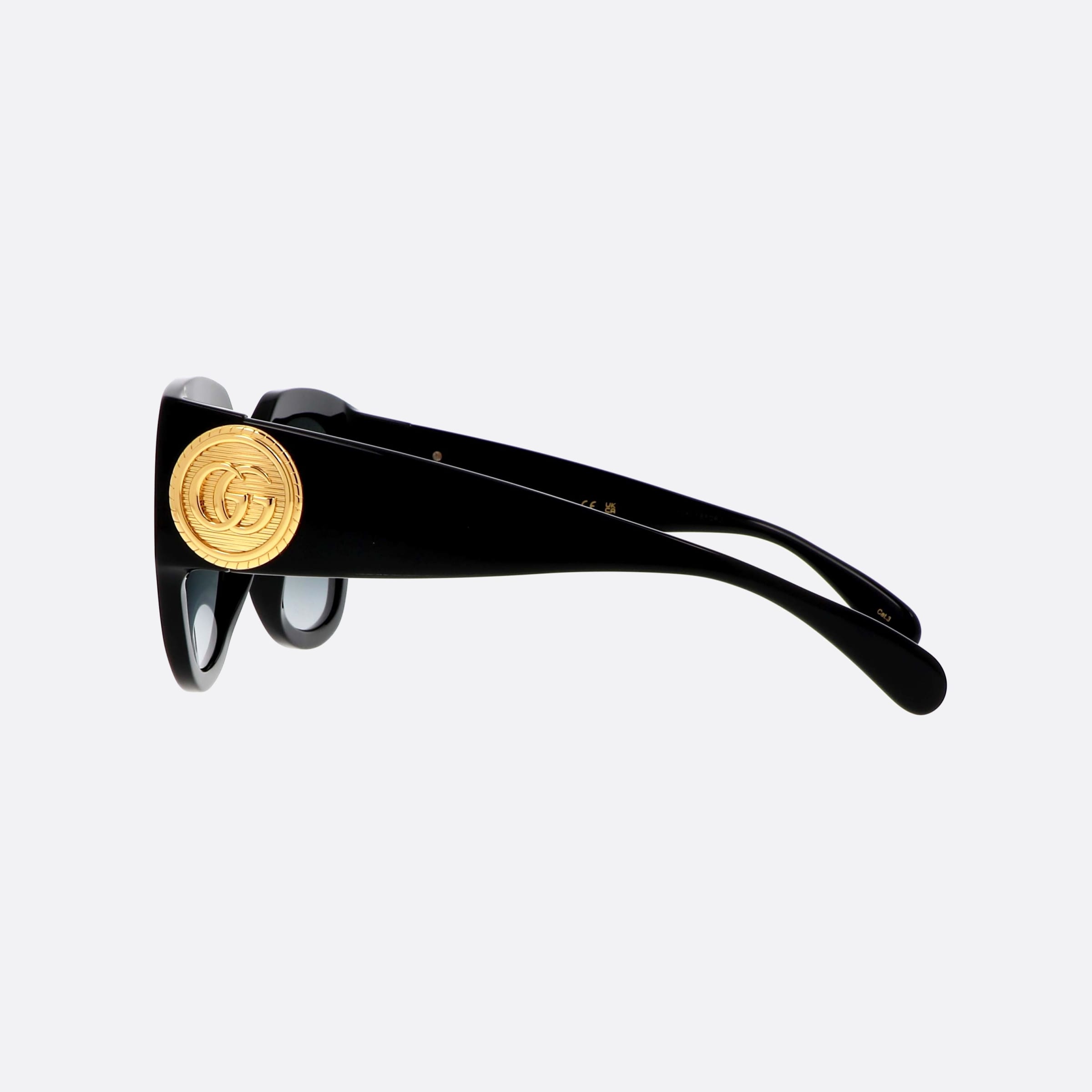 Gucci 54mm Logo Black Squared Woman Sunglasses - Detail View
