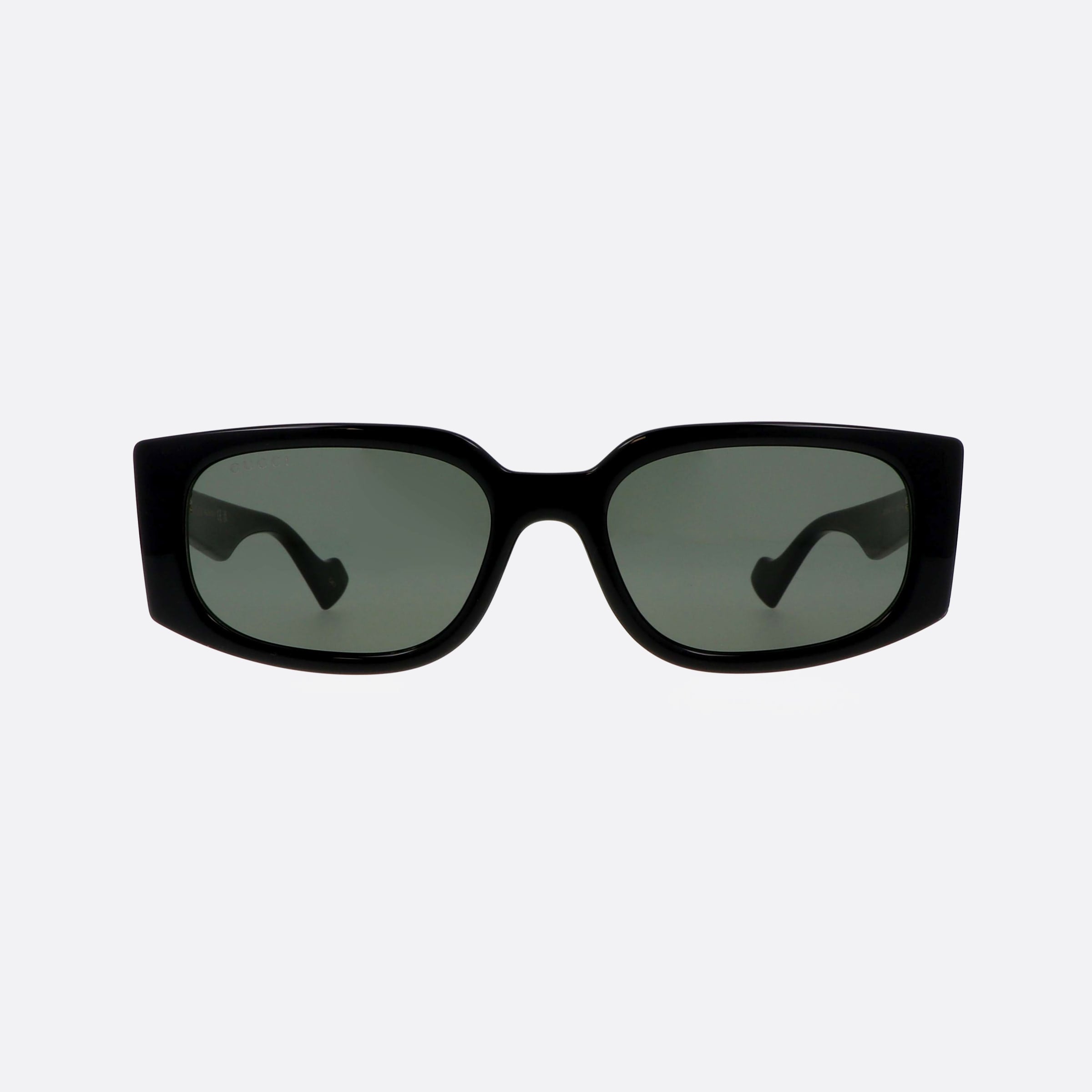 Gucci 55mm Logo Black Squared Woman Sunglasses - Side View
